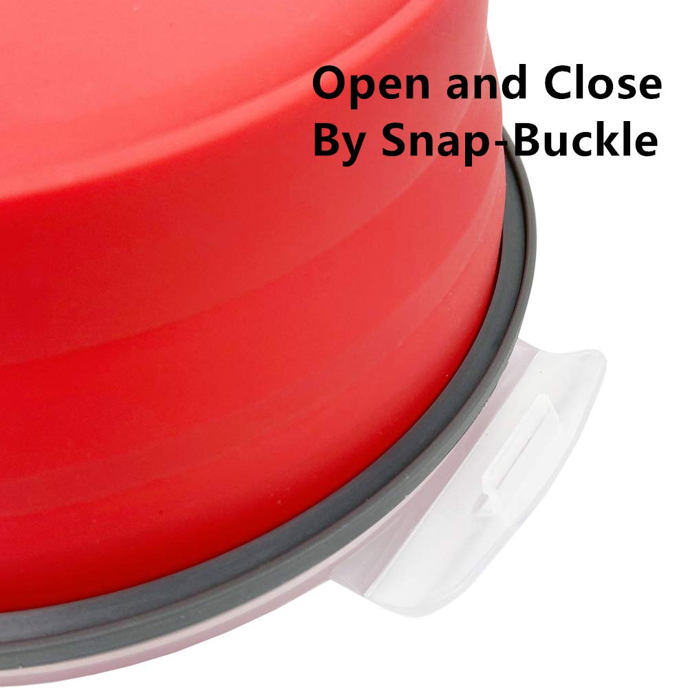 Collapsible Silicone Food Storage Containers with Lids - 3-Pack (350ml, 500ml, 800ml) - Reusable, Stackable & Space Saving - Microwave & Freezer Safe - Perfect for Meal Prep, Leftovers & On-the-Go Snacks