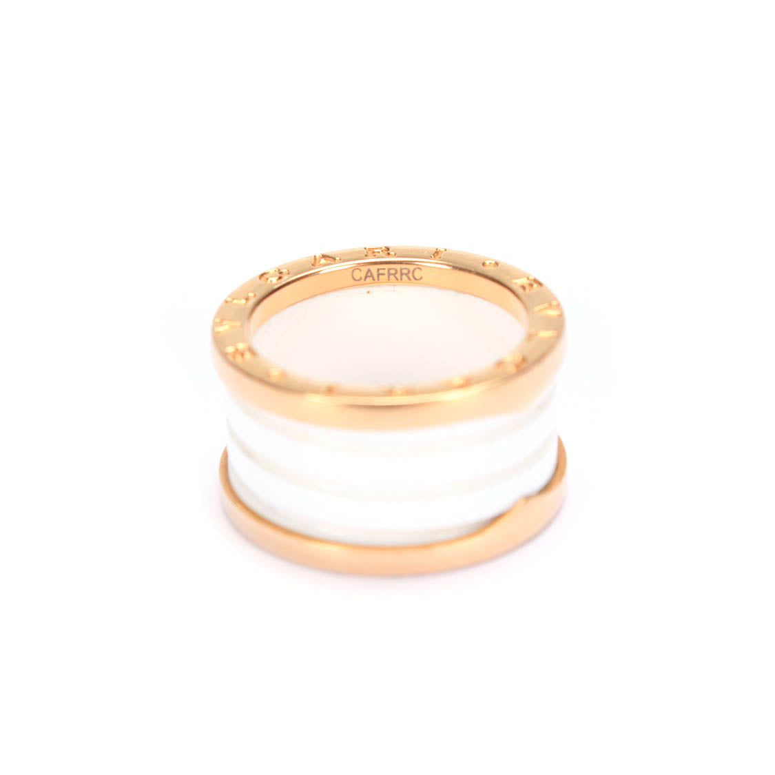 18K Gold B.Zero1 Ceramic Band Ring for Women - Luxury Fashion Jewelry for Everyday Wear & Special Occasions