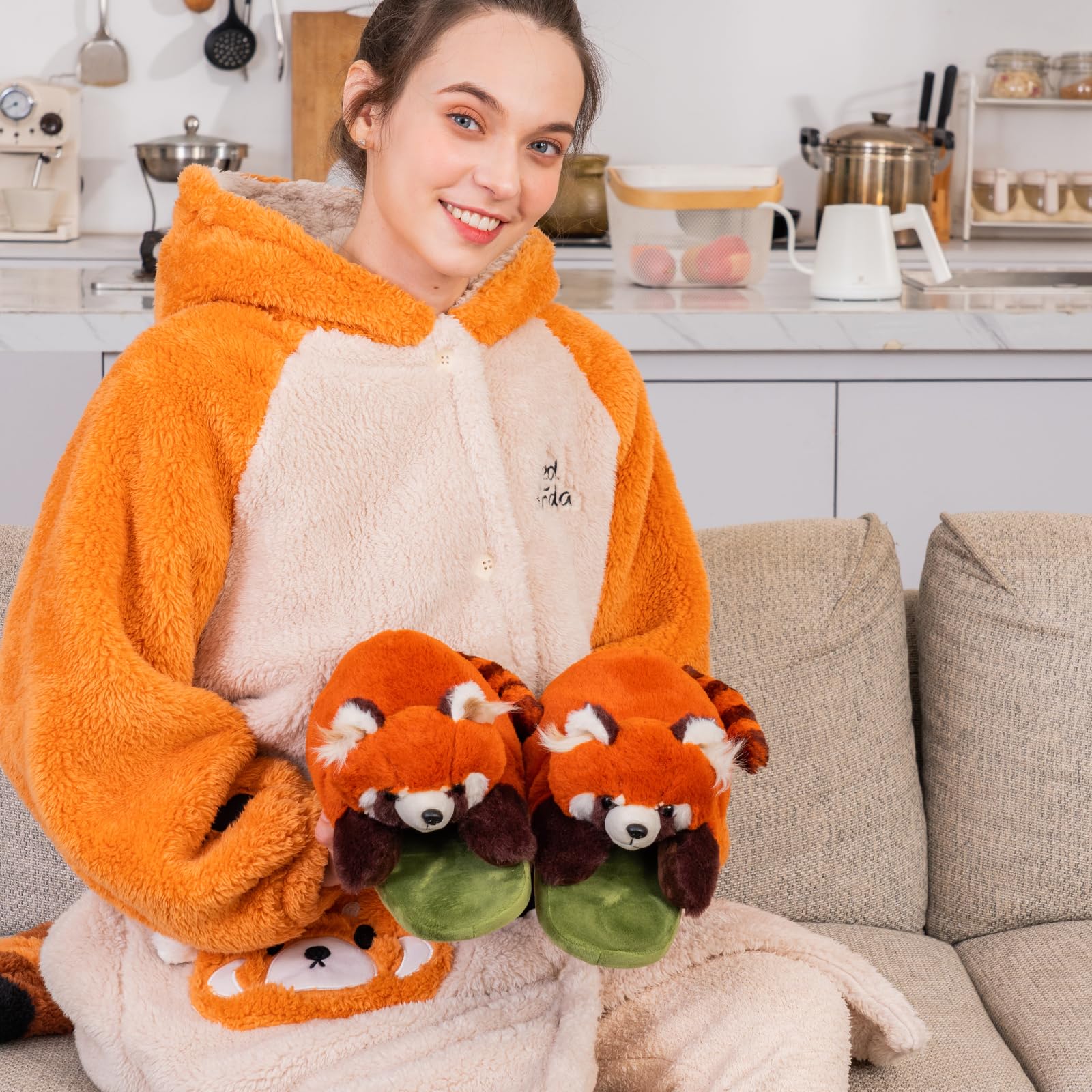 Funny Animal Slippers for Women - Cute Cartoon Fluffy House Slippers with Soft Memory Foam, Cozy Cotton Indoor Slides | Perfect Birthday Gifts for Her, Wife, Girlfriend - Great for Relaxing at Home, Lounging & Gift Giving Occasions