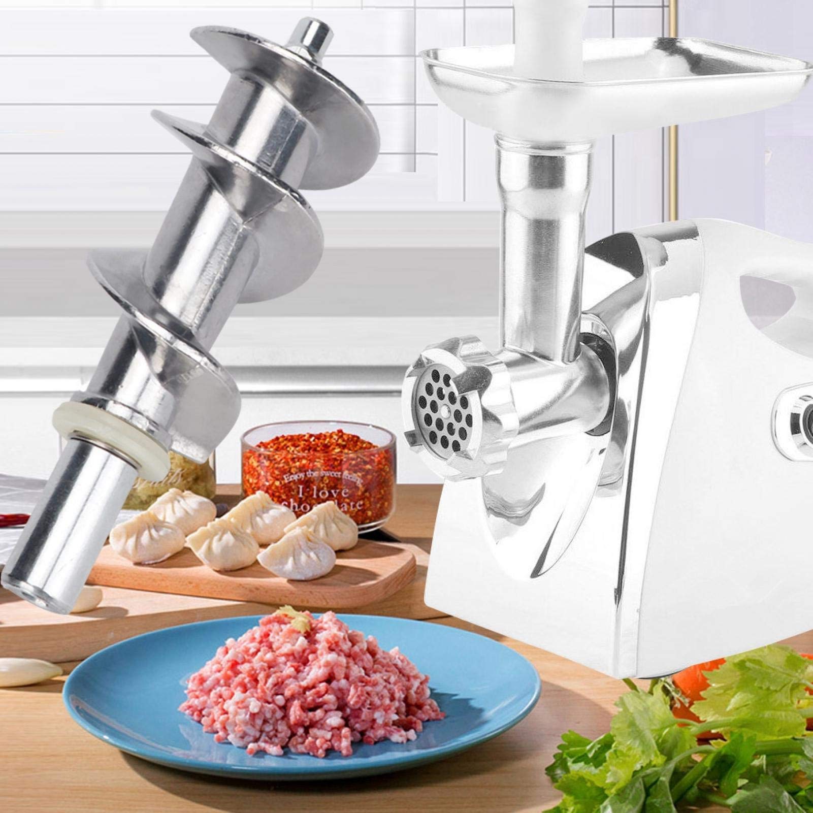 Premium Stainless Steel Food Grinder Attachment - Heavy Duty Meat Grinder Accessory for KitchenAid Mixers, Easy Installation & Durable Design - Perfect for Grinding Meat, Vegetables, and Making Sausages at Home