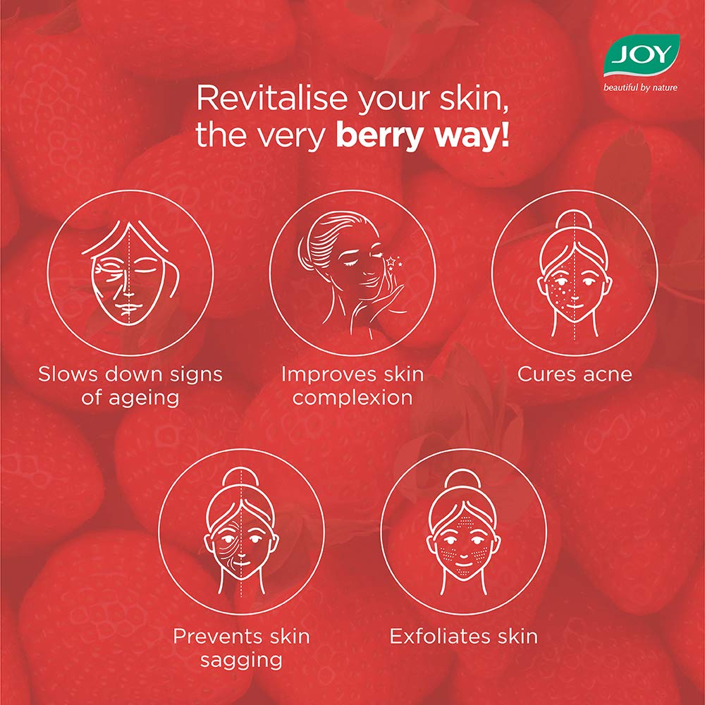 Joy Skin Fruits Oil Removal Strawberry Face Wash - 2 Pack (2 x 100ml) - Gentle Cleansing for Oily & Acne-Prone Skin - Perfect for Morning & Night Skincare Routine