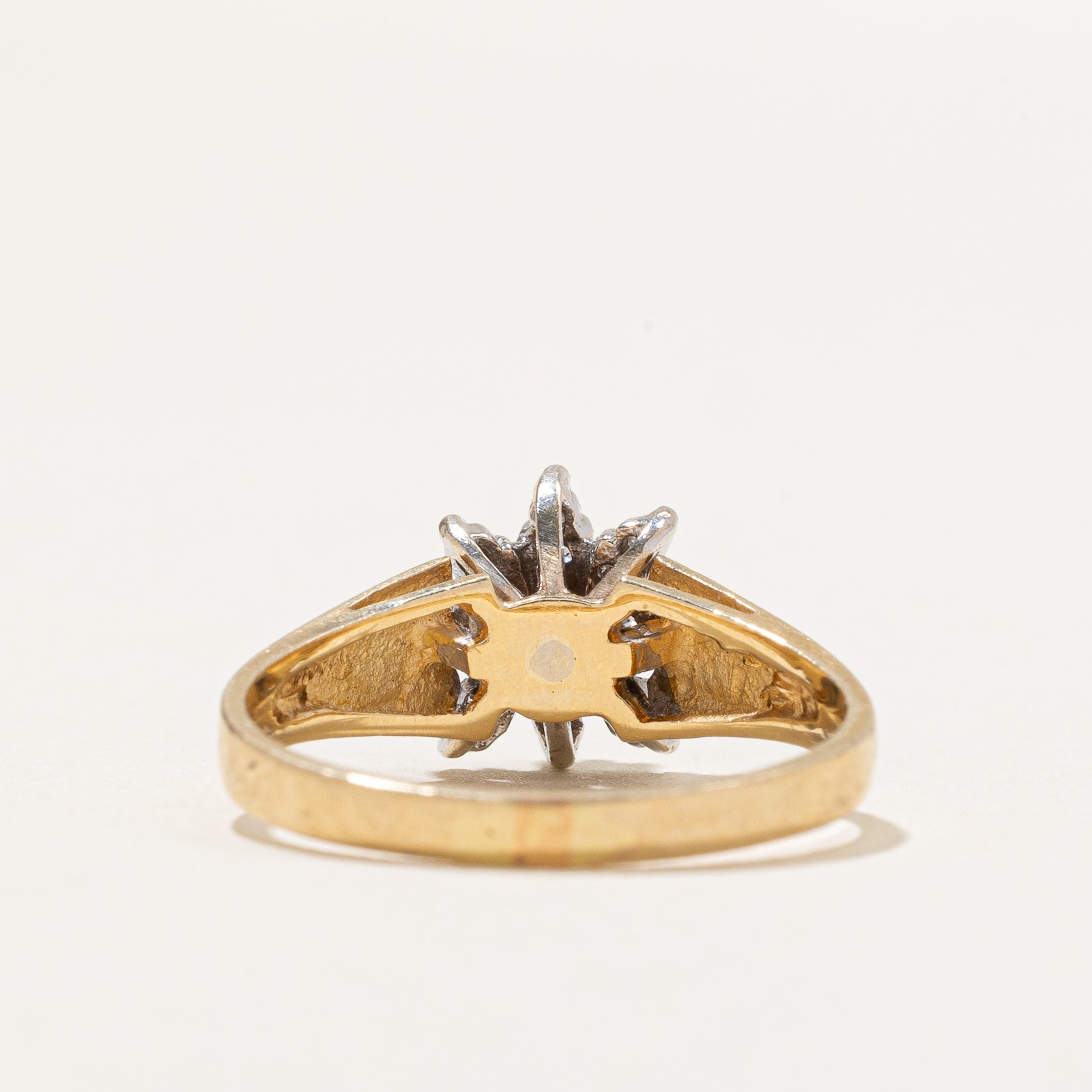 0.15ctw Petal Diamond Ring for Women - Size 6.5 | Elegant Floral Engagement & Wedding Band | Perfect for Proposals, Anniversaries & Special Occasions