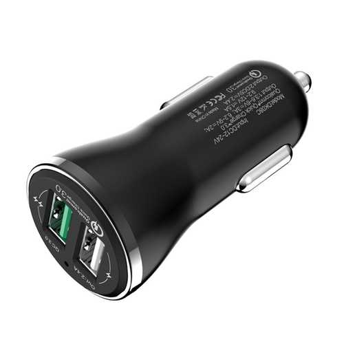 Bakeey QC3.0 Fast Car Charger with LED Indicator - 3A Quick Charge for iPhone X/8 Plus, OnePlus 5T, Xiaomi Redmi 5 Plus, Samsung S9+ - Perfect for Road Trips & Daily Commute