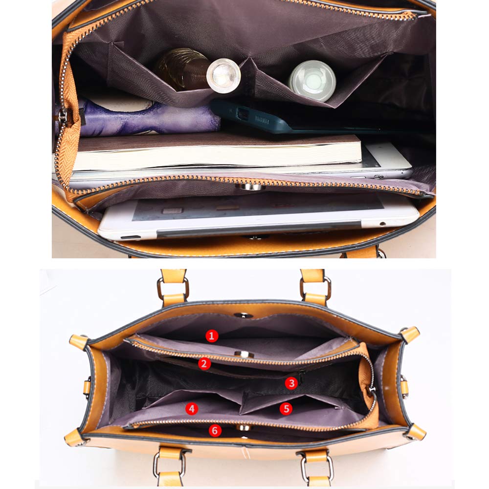 Stylish Leather Tote Bags for Women - Designer Top Handle Shoulder & Crossbody Messenger Bag for Office, Work & Travel | Perfect for Business, Commuting & Daily Use