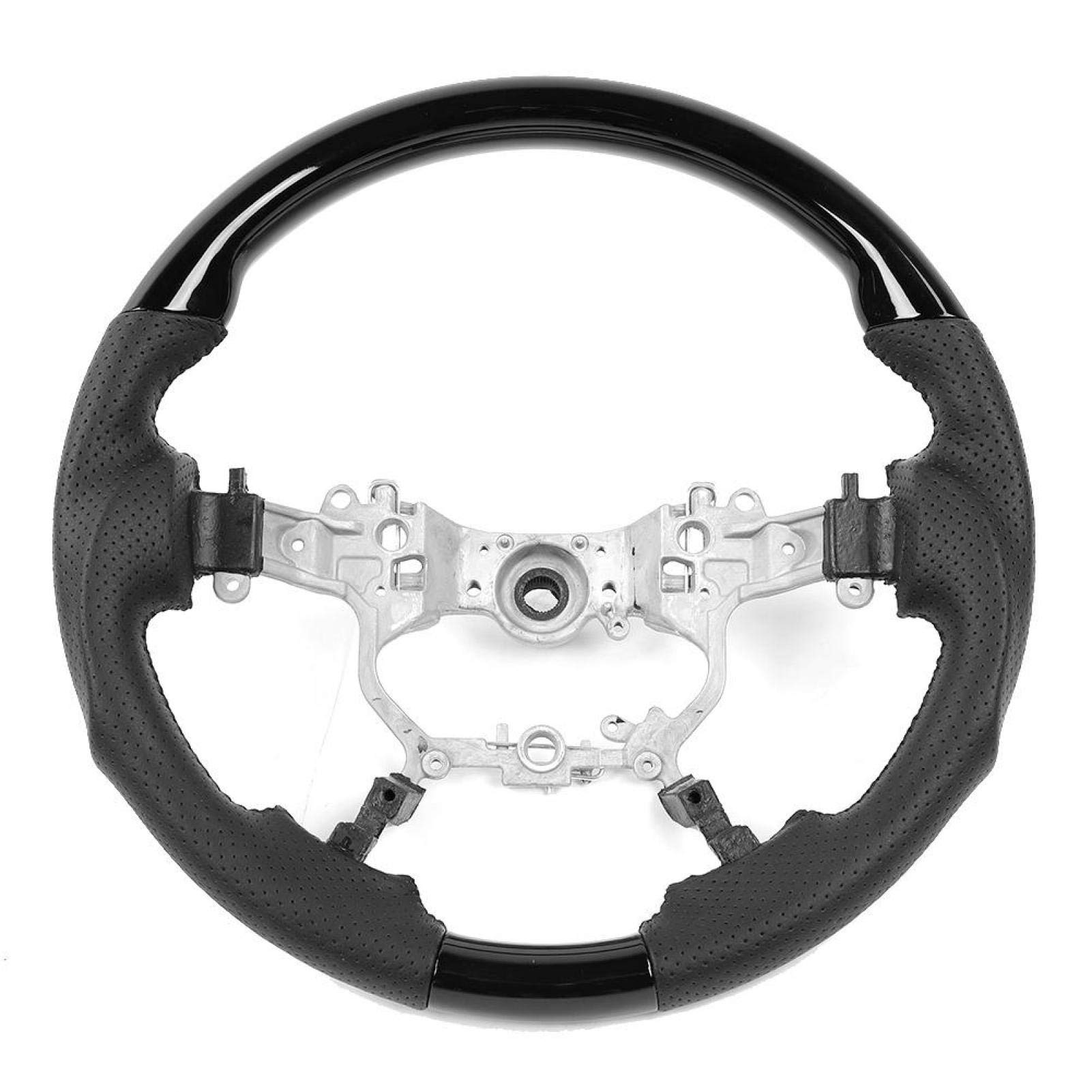 Premium Aluminum Alloy & Nappa Leather Steering Wheel Replacement - Durable Car Steering Wheel Cover for Enhanced Grip & Comfort | Perfect for Daily Commuting, Road Trips & Performance Driving