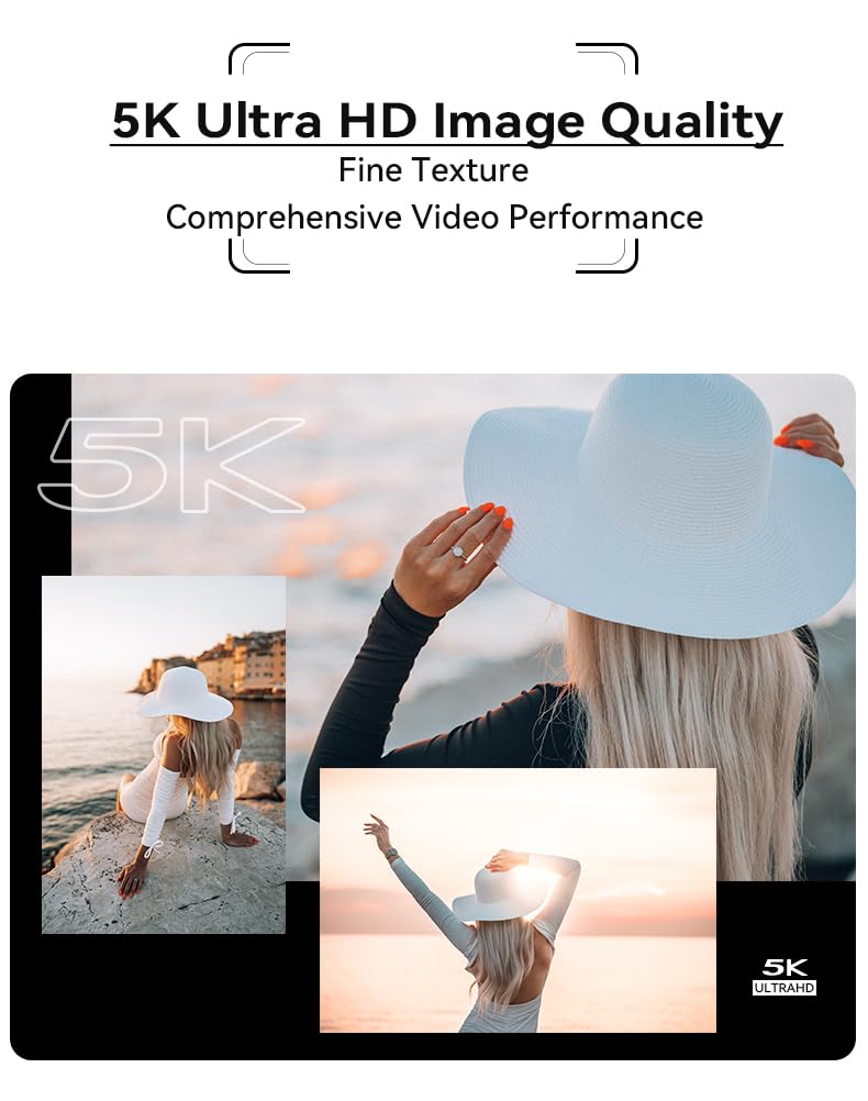 ORDRO 5K Digital Camera for Photography & Vlogging - 64MP 12X Optical Zoom Travel Camera with Flip Screen, External Microphone & Tripod Grip | Perfect for YouTube Content Creation, Travel Photography & Social Media Blogging | Includes 64GB Memory Card