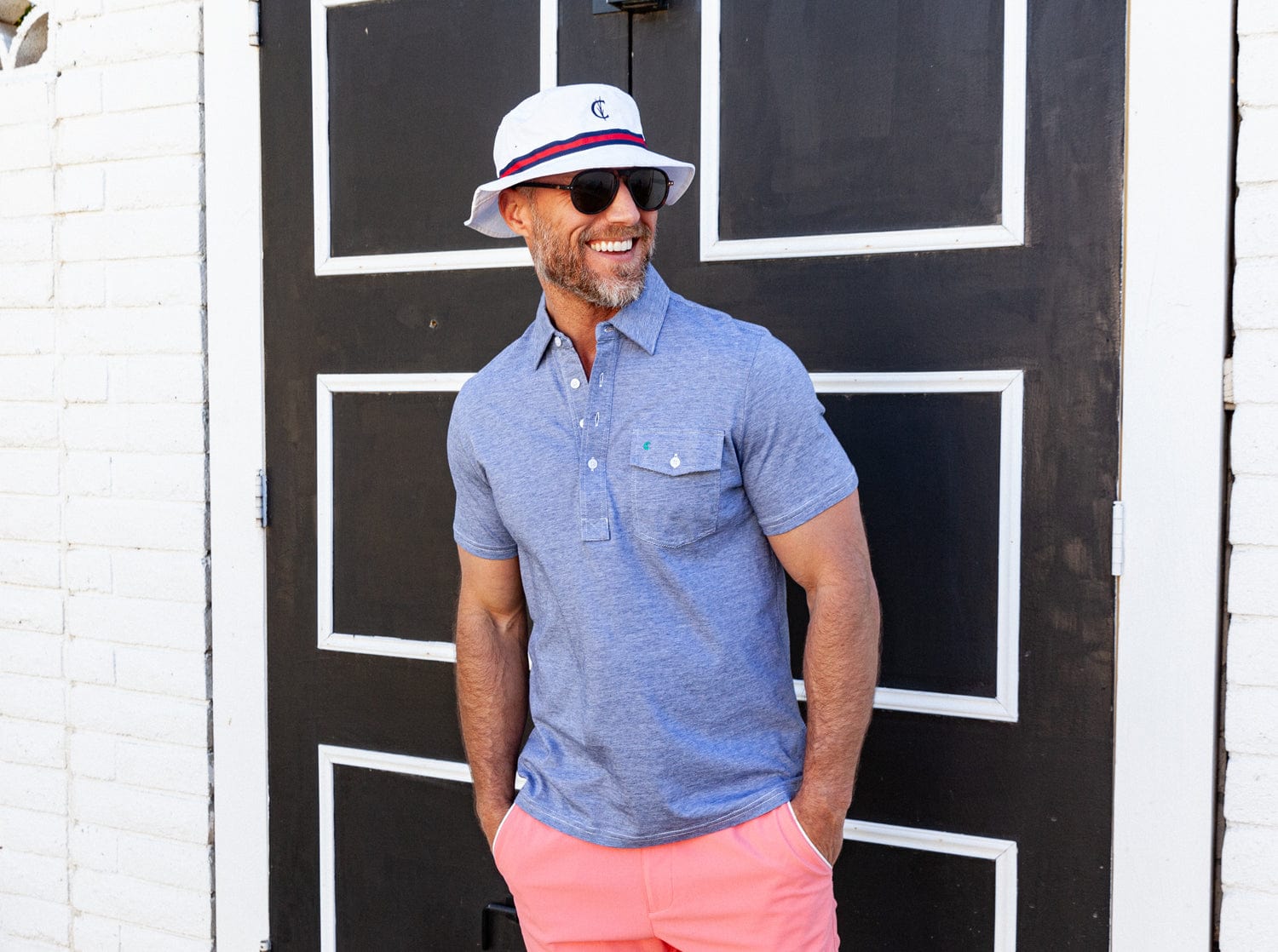 Classic Players Shirt - Navy Microstripe Polo for Men | Premium Cotton Golf & Casual Wear | Perfect for Office, Golfing, and Weekend Outings