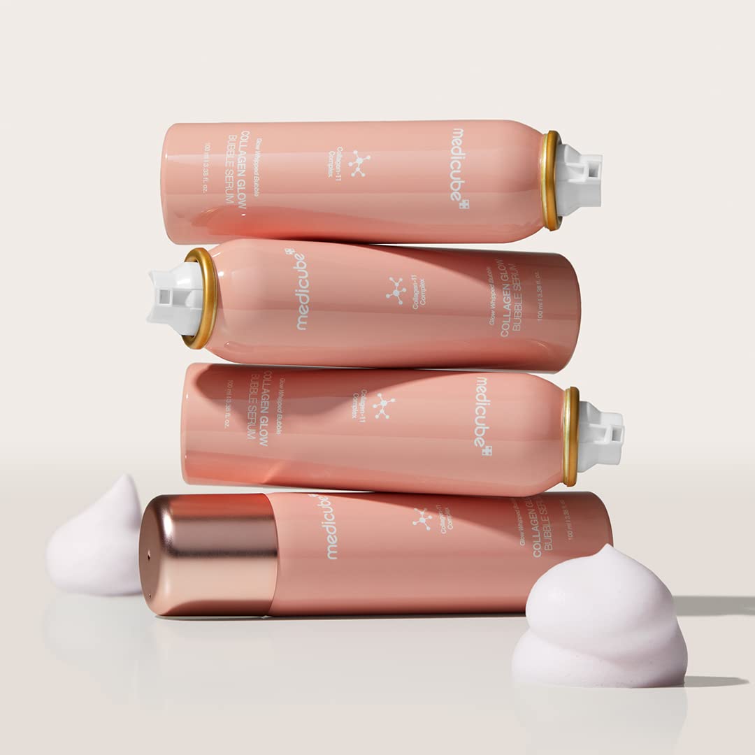 Medicube Collagen Glow Bubble Serum - Fast Absorbing Korean Skincare for 24H Hydration & Firming - Anti-Aging Face Treatment for Dull Skin - Perfect for Daily Routine & Night Care (3.38 fl.oz)