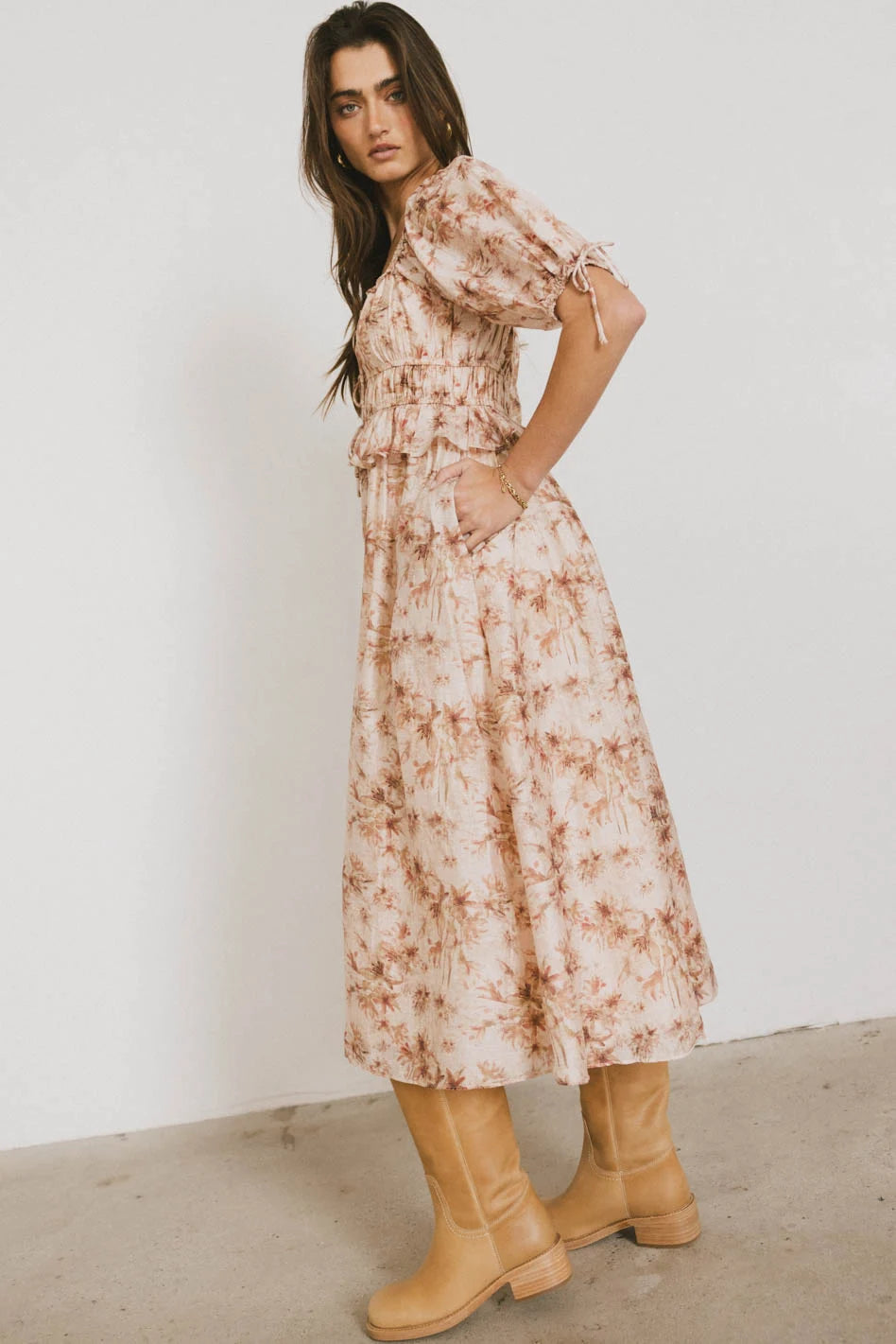 Nella Midi Dress for Women - Elegant Flowy Summer Dress with Pockets | Perfect for Beach, Vacation, Date Night & Casual Wear | FINAL SALE