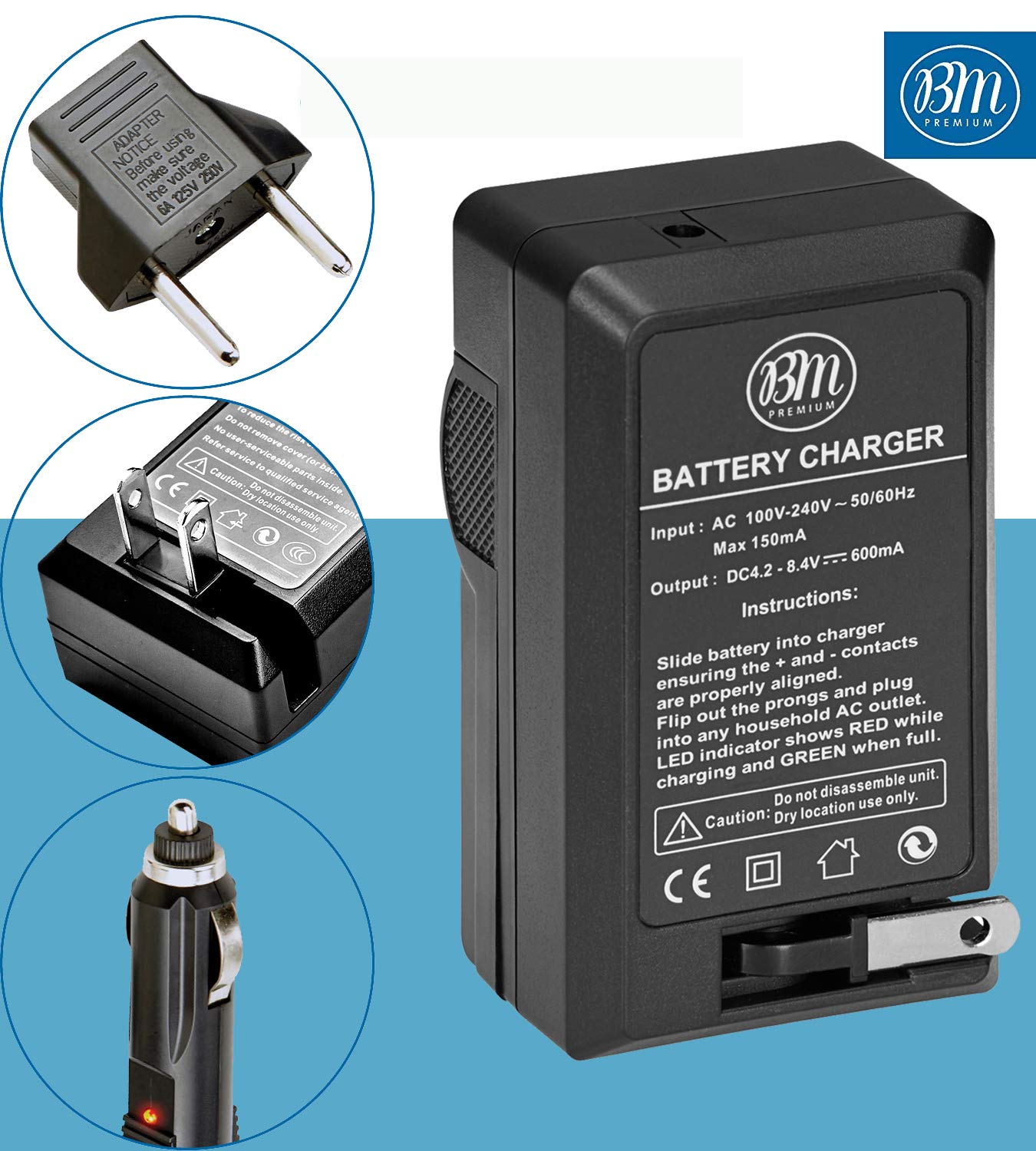 Canon NB-7L Battery & Charger Kit (2-Pack) - Compatible with PowerShot G10, G11, G12, SX30 IS Digital Cameras - Includes AC/DC Charger - Perfect for Travel Photography & Backup Power