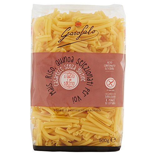 Garofalo Gluten Free Casarecce Pasta 500g - Organic Italian Wheat Alternative for Healthy Meals - Perfect for Vegan, Celiac Diets & Family Dinners
