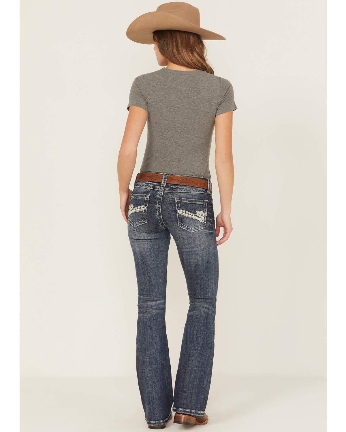816 Fit High Waist Stretch Denim Jeans for Women with White 