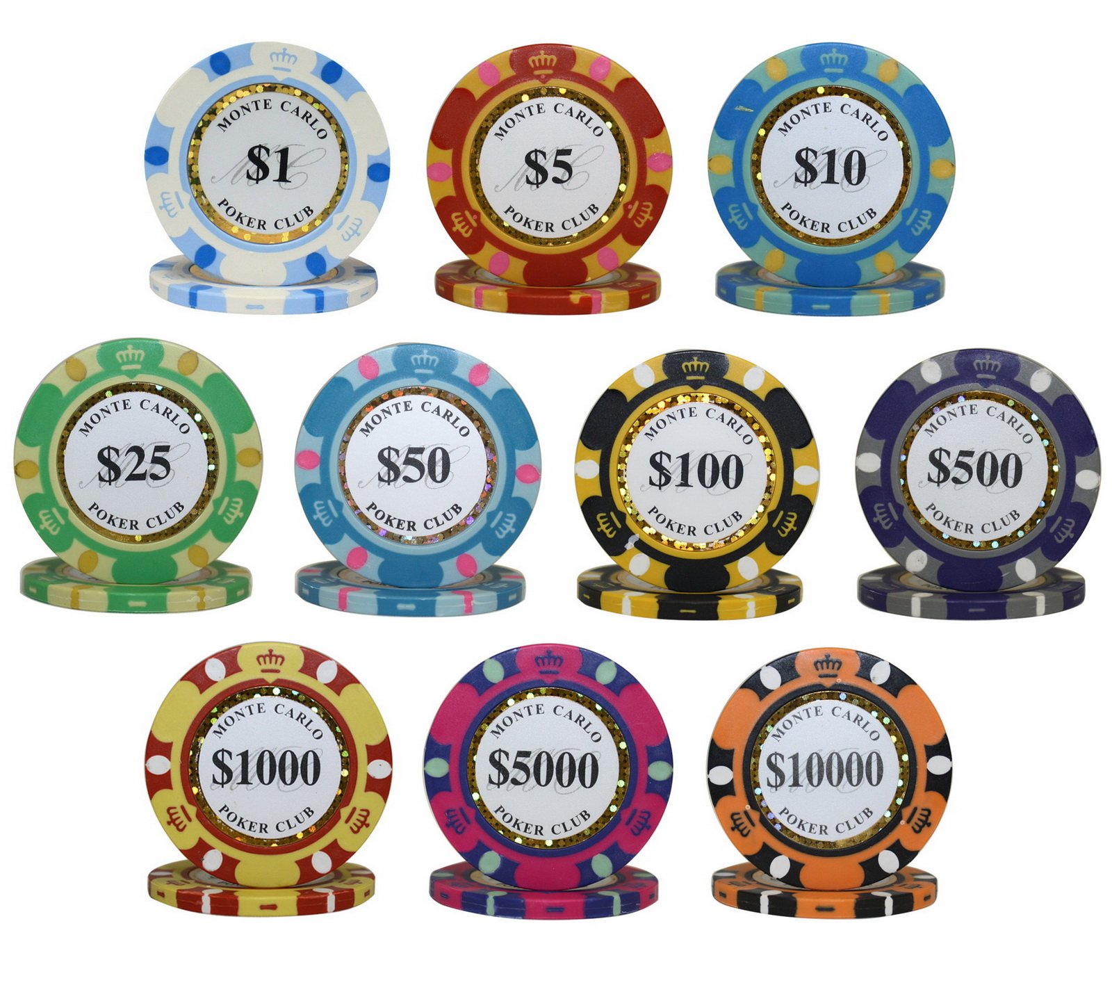 Premium MRC POKER Chips 600 pcs - Monte Carlo Style Casino Poker Set with Acrylic Storage Case - Perfect for Home Games, Poker Nights & Casino-Themed Parties
