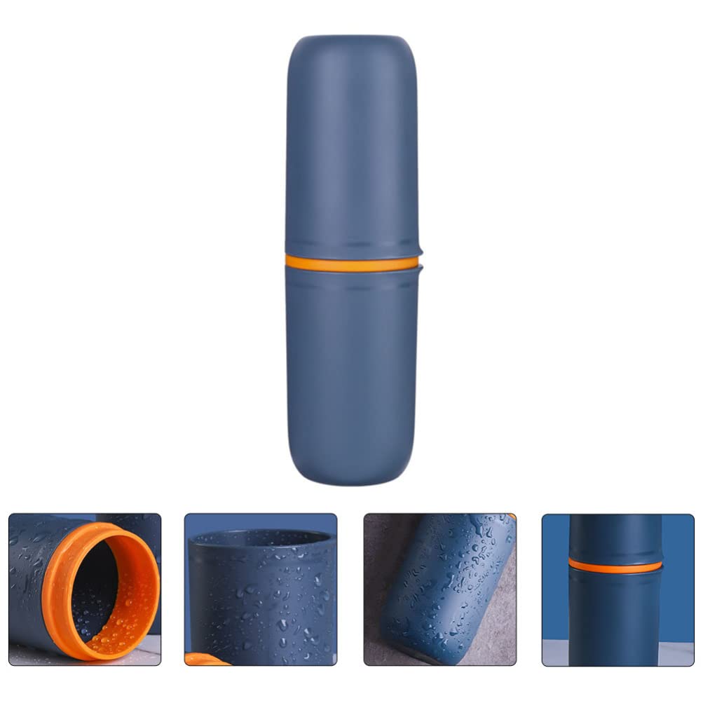 Veemoon Travel Toothbrush Holder - Portable Toothbrush Case with Cover for Electric & Manual Toothbrushes, Compact Toothpaste & Gargle Cup Storage (1-Pack, PP Material) - Perfect for Camping, Business Trips & Air Travel