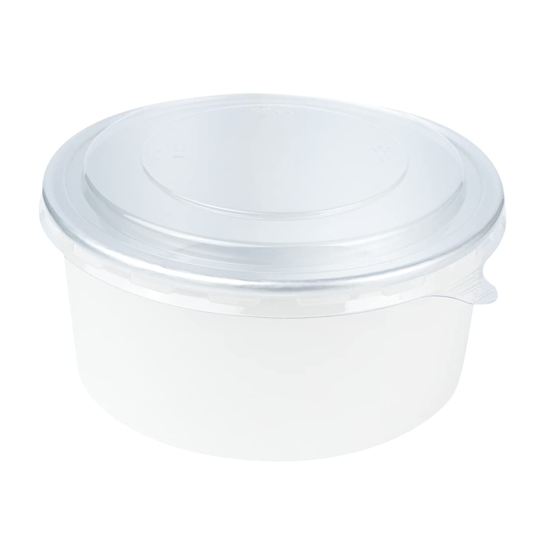 Disposable Clear Plastic Foil Lux Lids for 37oz & 42oz Takeout Containers - 200 Pack Lift Tab Food Container Lids (Containers Sold Separately) | Perfect for Restaurants, Catering & Food Delivery Services
