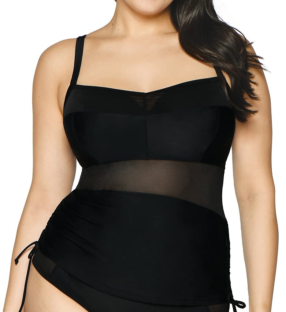 Curvy Kate Women's Standard Sheer Class Balcony Tankini Swimsuit - Sexy Sheer Mesh Bathing Suit Top for Beach & Pool Parties, Summer Vacations