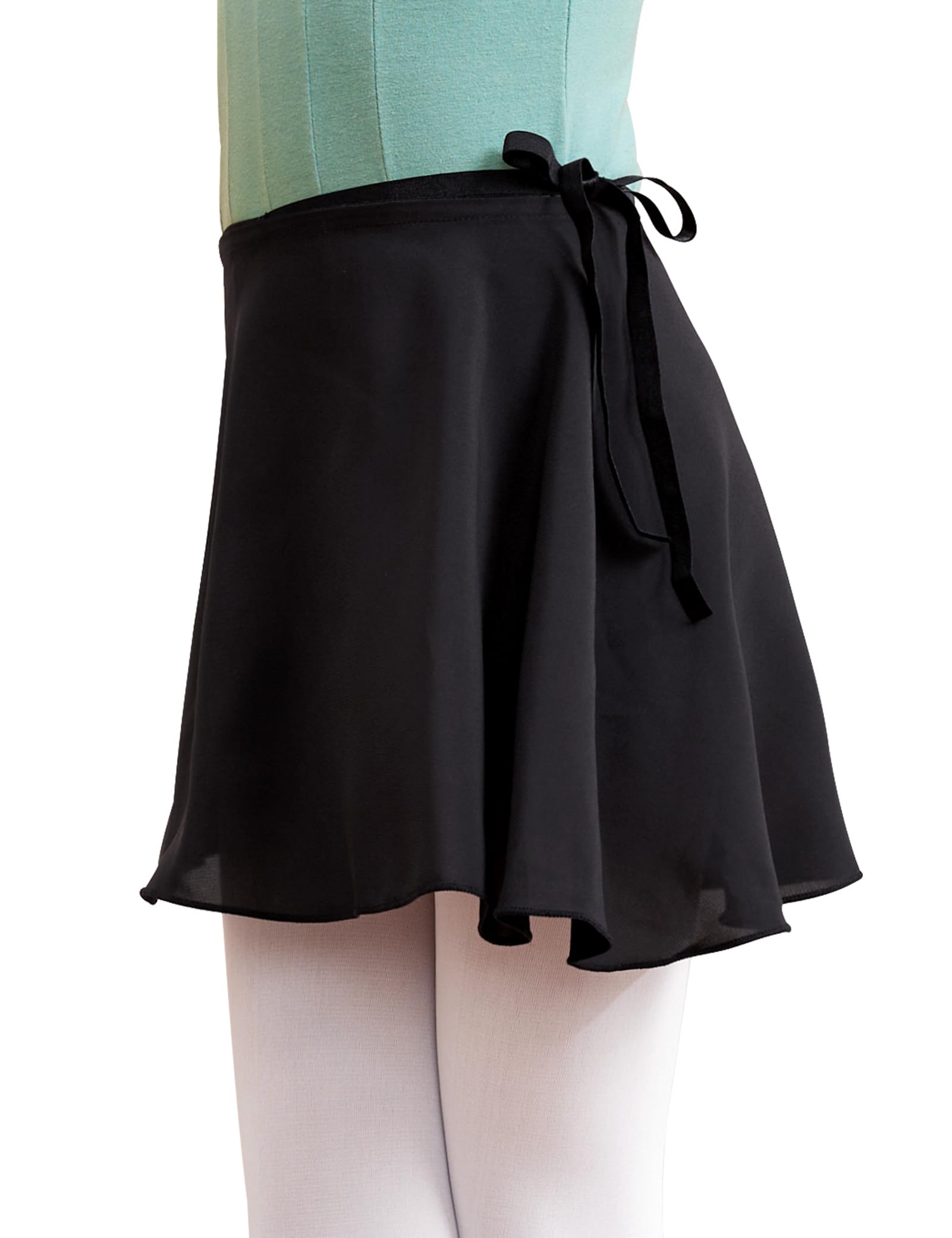 Phoeswan Chiffon Ballet Wrap Skirt for Girls & Women - Elastic Tie Dance & Skating Skirt for Ballet, Yoga, and Performance