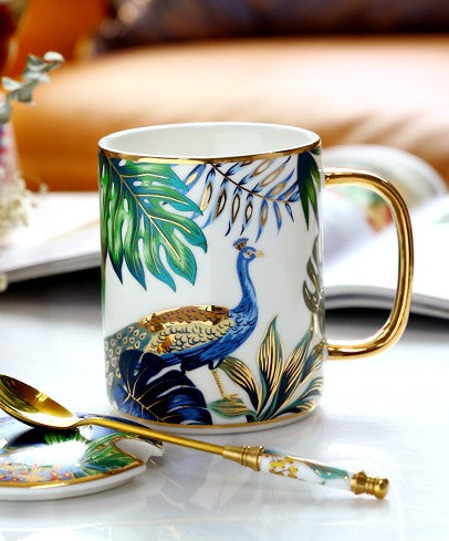 Creative Porcelain Coffee Mugs - Large Capacity Jungle Animal Ceramic Cups for Office & Home Use - Unique Gift Boxed Tea & Coffee Mug Set - Perfect for Gifts, Daily Use & Collections