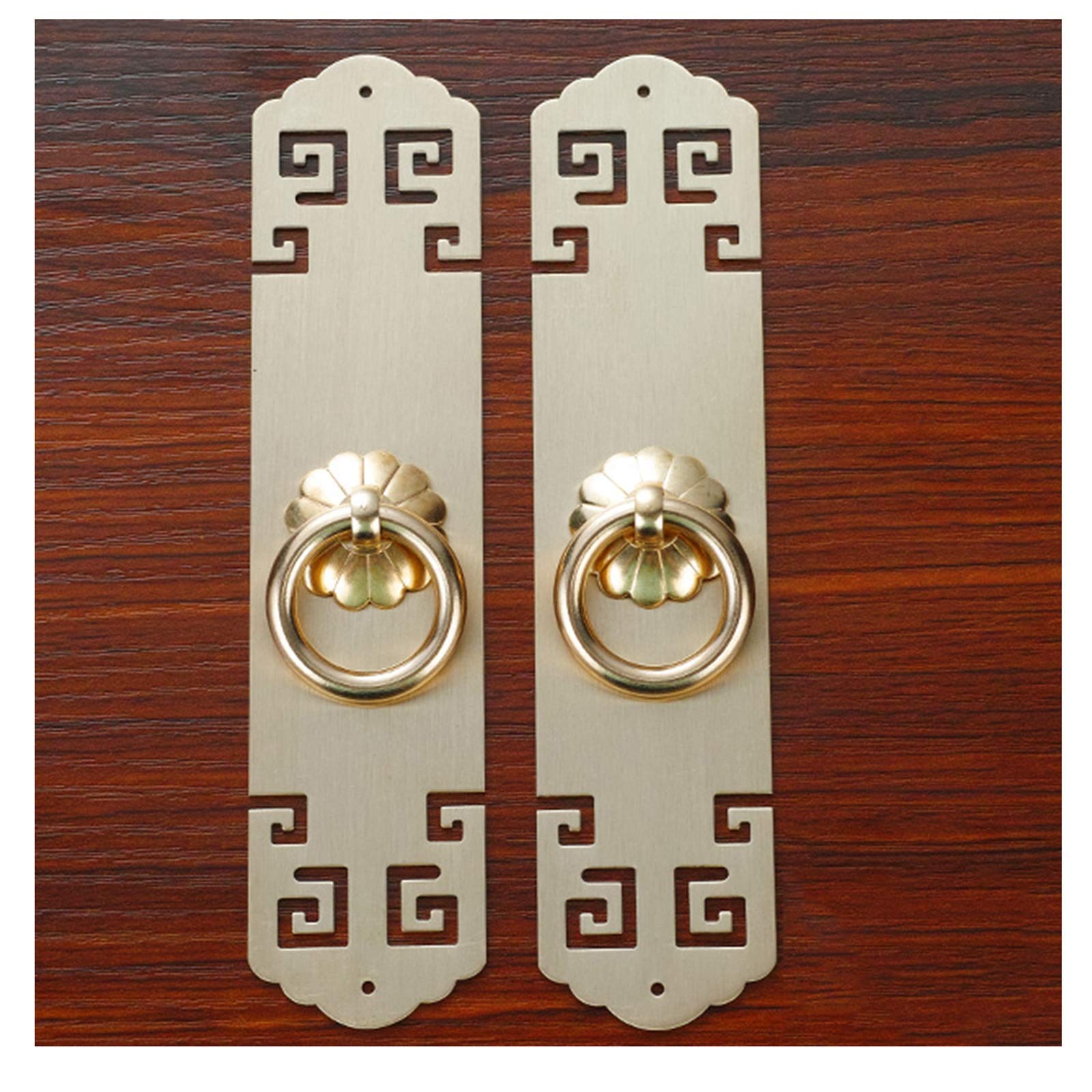 Antique Brass Cabinet Knobs and Pulls - 6 Inch (15cm) Vintage Door Handles for Wardrobe, Cupboard, Kitchen & Bathroom - Durable Furniture Hardware for Home Decoration (Set of 2, Gold Finish) - Perfect for Modern Farmhouse, Rustic & Traditional Interior Design Styles