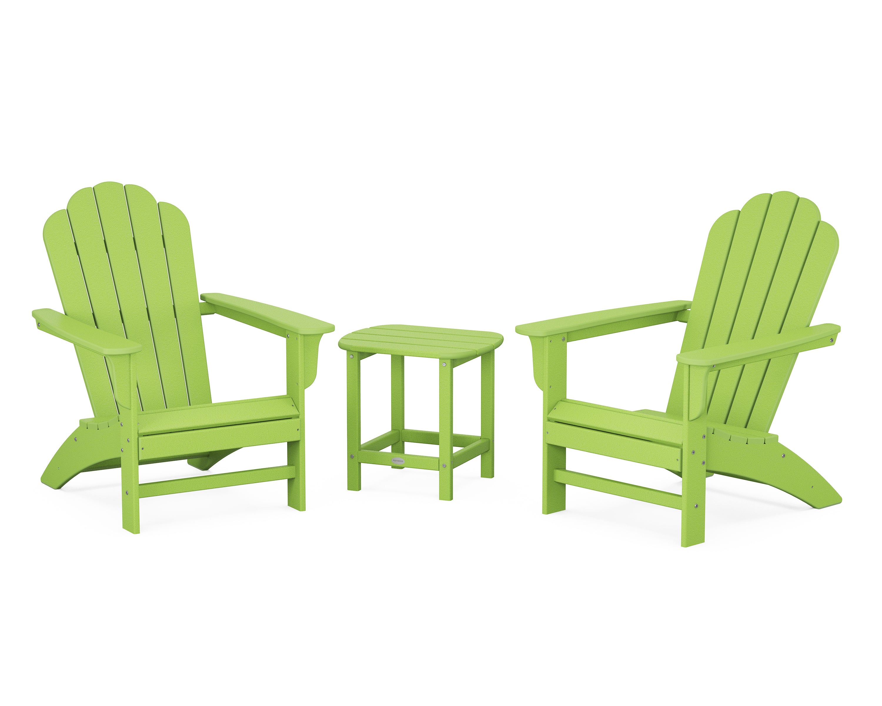 POLYWOOD Country Living Cottage Adirondack Chair 3-Piece Set - Durable Outdoor Furniture for Patio, Garden & Backyard Relaxation