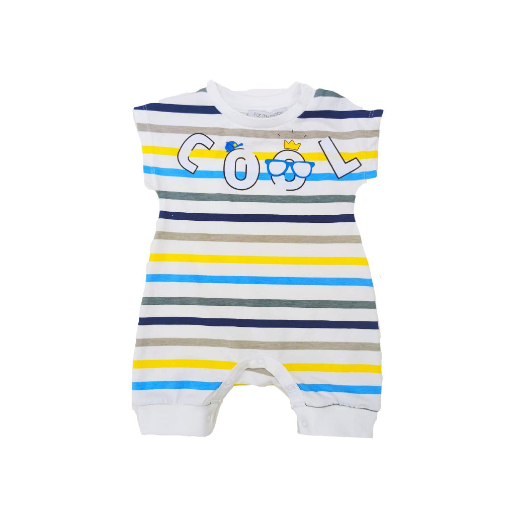 204196 Striped Ribbon Baby Romper - Soft & Comfortable Newborn Outfit for Boys & Girls | Perfect for Photos, Parties & Everyday Wear