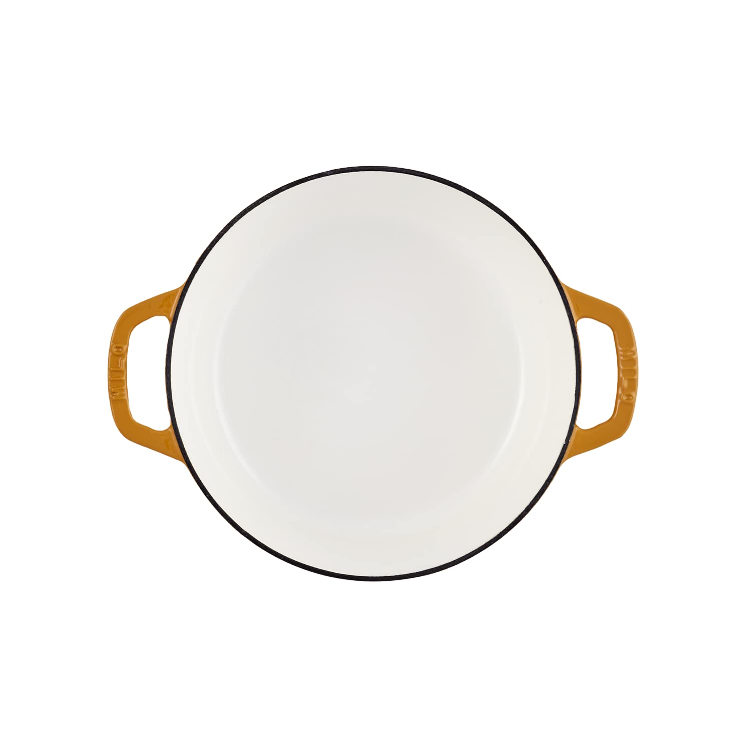 Premium 3.5-Quart Enameled Cast Iron Dutch Oven with Lid - Kana Milo Series | Heavy Duty Casserole Pot for Baking, Braising & Slow Cooking | Oven & Dishwasher Safe Enamel Coating | Dijon with Gold Knob | Perfect for Soups, Stews & Family Dinners