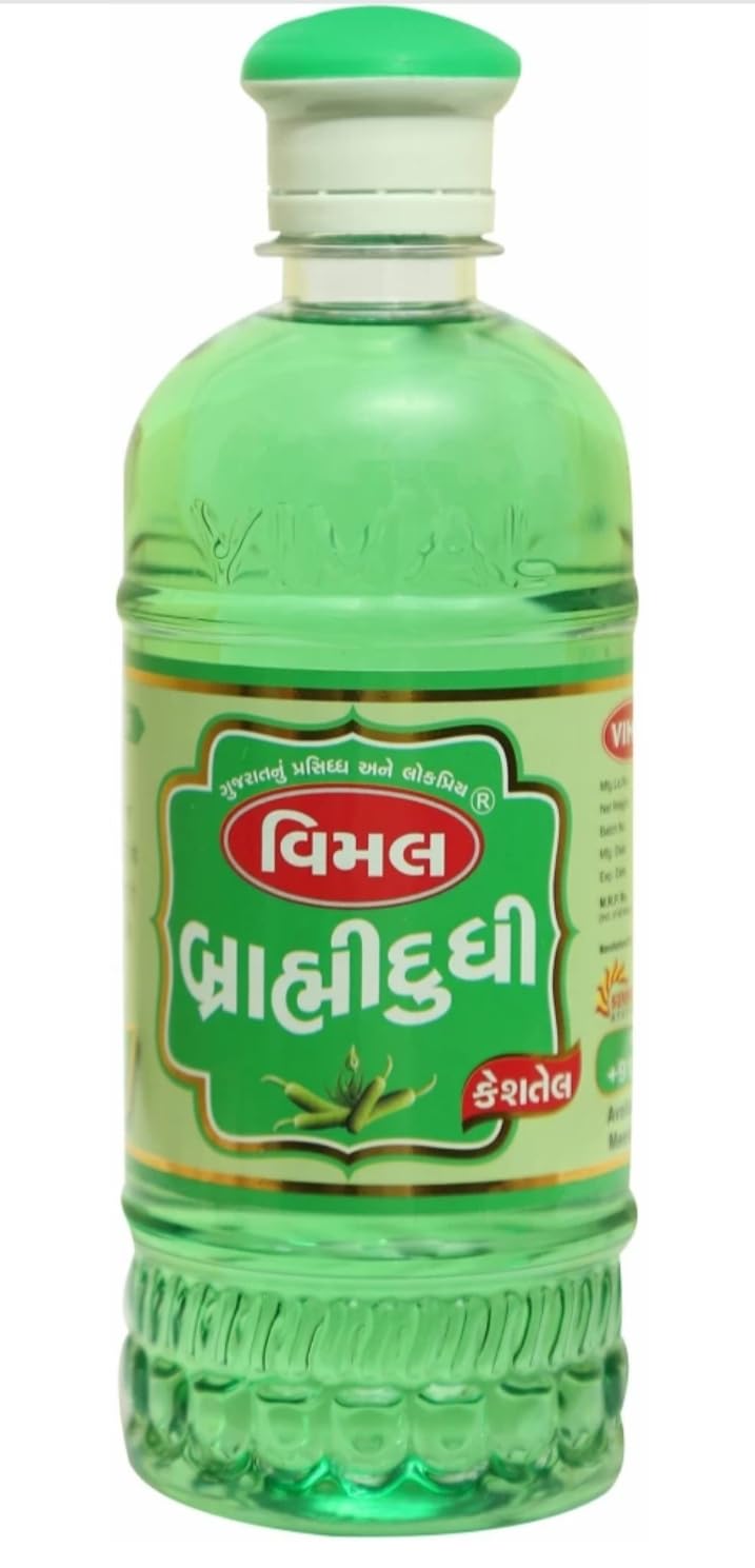 VIMAL Brahmi & Dudhi Hair Oil - 500ml for Hair Growth, Thickness & Scalp Health - Ayurvedic Herbal Treatment for Dry, Damaged Hair - Use for Daily Hair Care & Massage