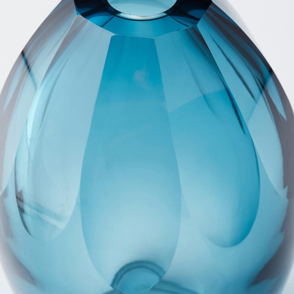 Cyan Design 10311 Cressida Vase - Small Blue Ceramic Vase for Home Decor, Wedding Centerpieces & Tabletop Display