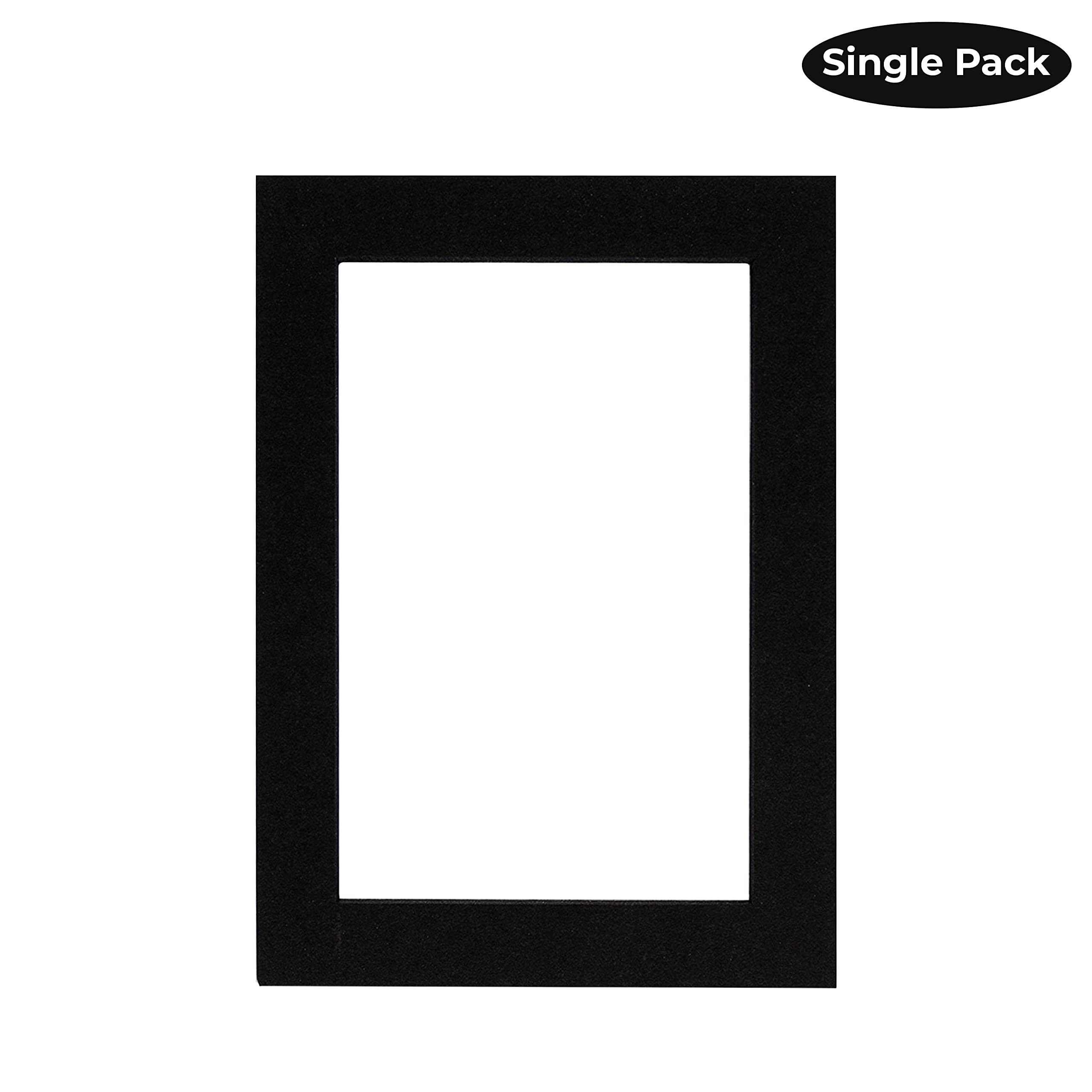 Acid-Free Black 12x16 Picture Frame Mat with Bevel Cut for 8x12 Photos - Perfect for Framing, Scrapbooking & Home Decor