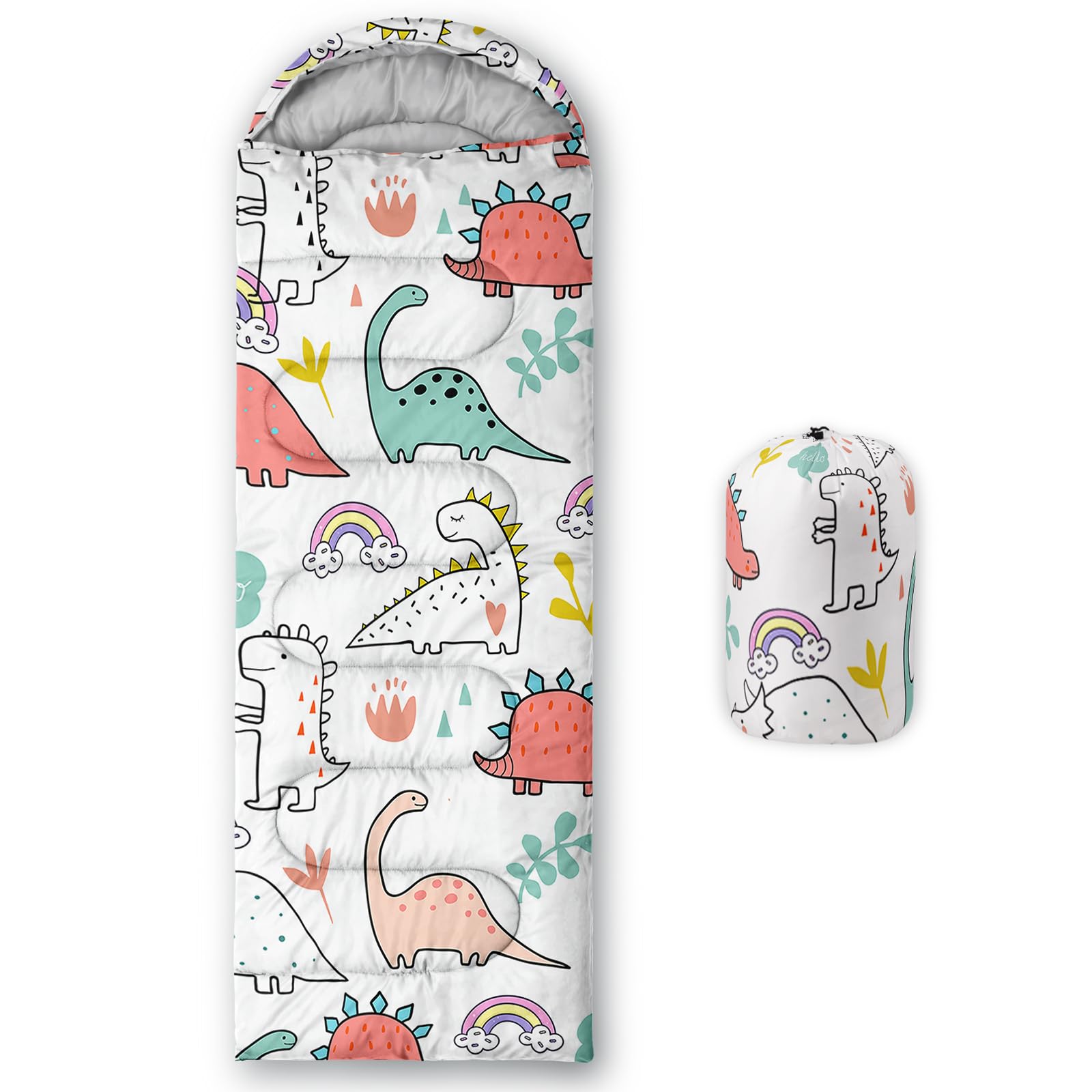 QOOMO 3-Season Lightweight Waterproof Sleeping Bag for Adults & Kids - Warm & Cool Weather Camping Gear for Travel, Hiking, and Outdoor Adventures