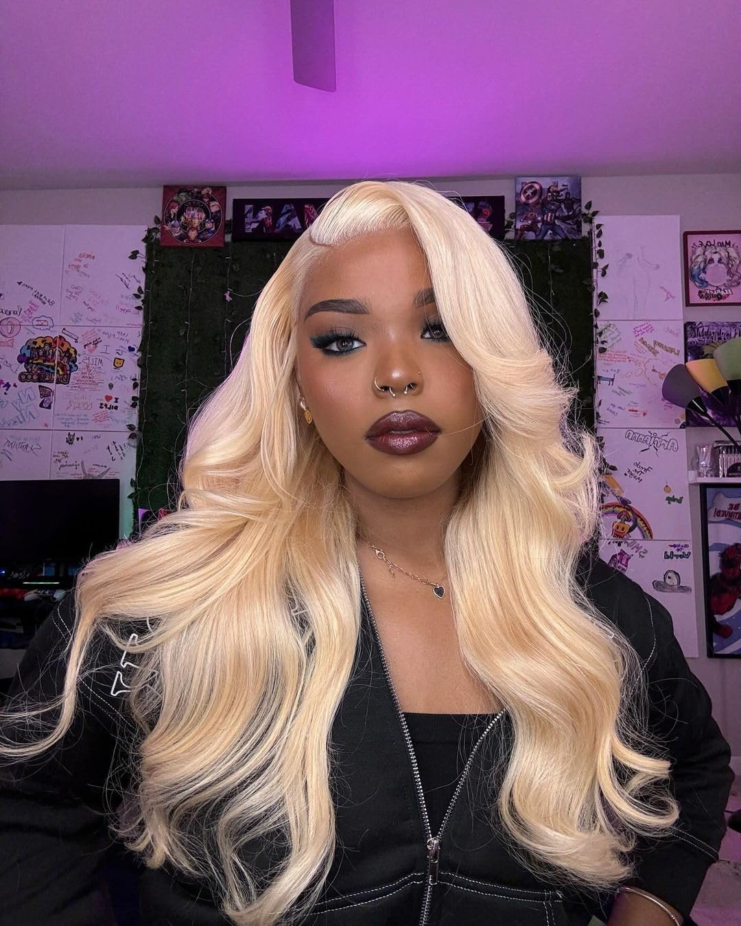 613 Blonde 13x6 Lace Front Wig Human Hair - 200% Density Body Wave with Pre-Plucked Hairline & Bleached Knots | Transparent Lace Frontal Wig 30 Inch for Daily Wear, Parties & Special Occasions