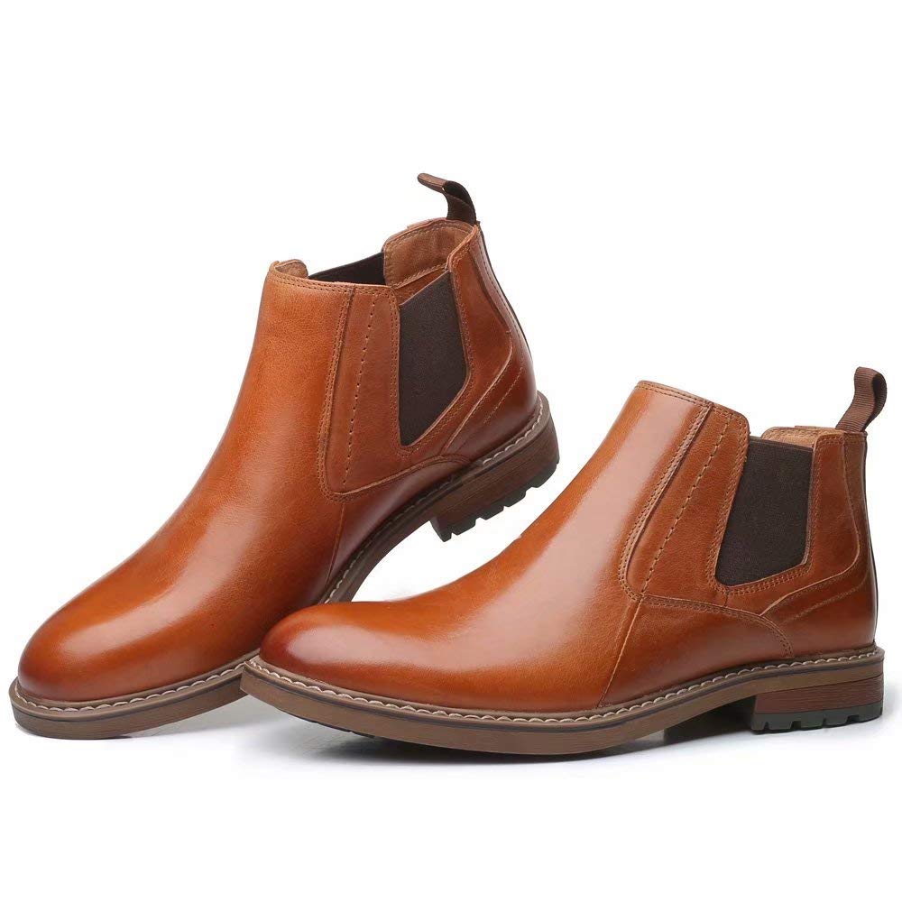 Arkbird Men's Genuine Leather Chelsea Ankle Boots - Oxford Style Dress Shoes for Casual & Formal Wear - Perfect for Office, Wedding & Night Out