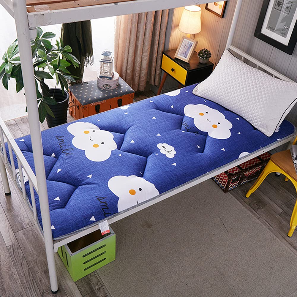 KKCD Japanese Tatami Floor Mattress - Foldable Futon Mattress Topper, Korean Floor Bed for Kids, Roll-Up Japanese Bed, Portable Camping & Dormitory Guest Mattress - 150x200cm (59x79 inches) - Perfect for Home, Travel, Camping & Small Spaces