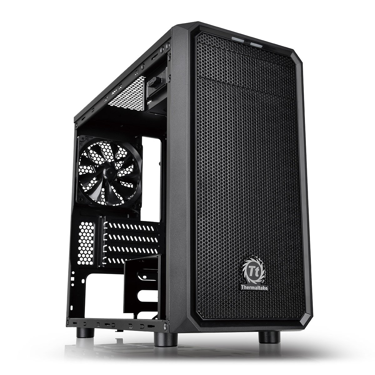 Thermaltake Versa H15 Black M-ATX Gaming PC Case - Compact Tower for High Performance Gaming & Workstation Builds - Perfect for Small Spaces & Home Offices