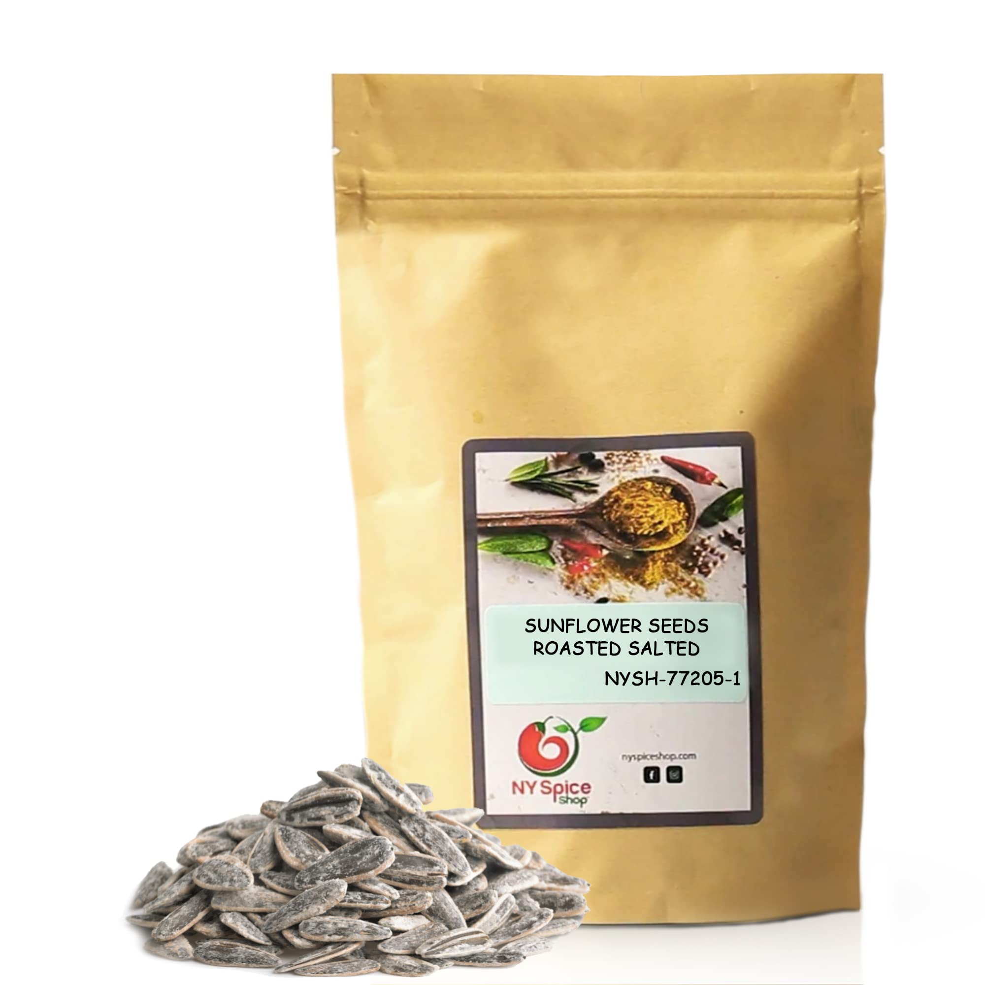 NY SPICE SHOP Premium Roasted & Salted Sunflower Seeds - 3lb Bulk Pack | High Fiber & Protein Healthy Snacks | Gluten Free, Non-GMO, Natural | Perfect for On-the-Go, Office Snacking & Sports Nutrition