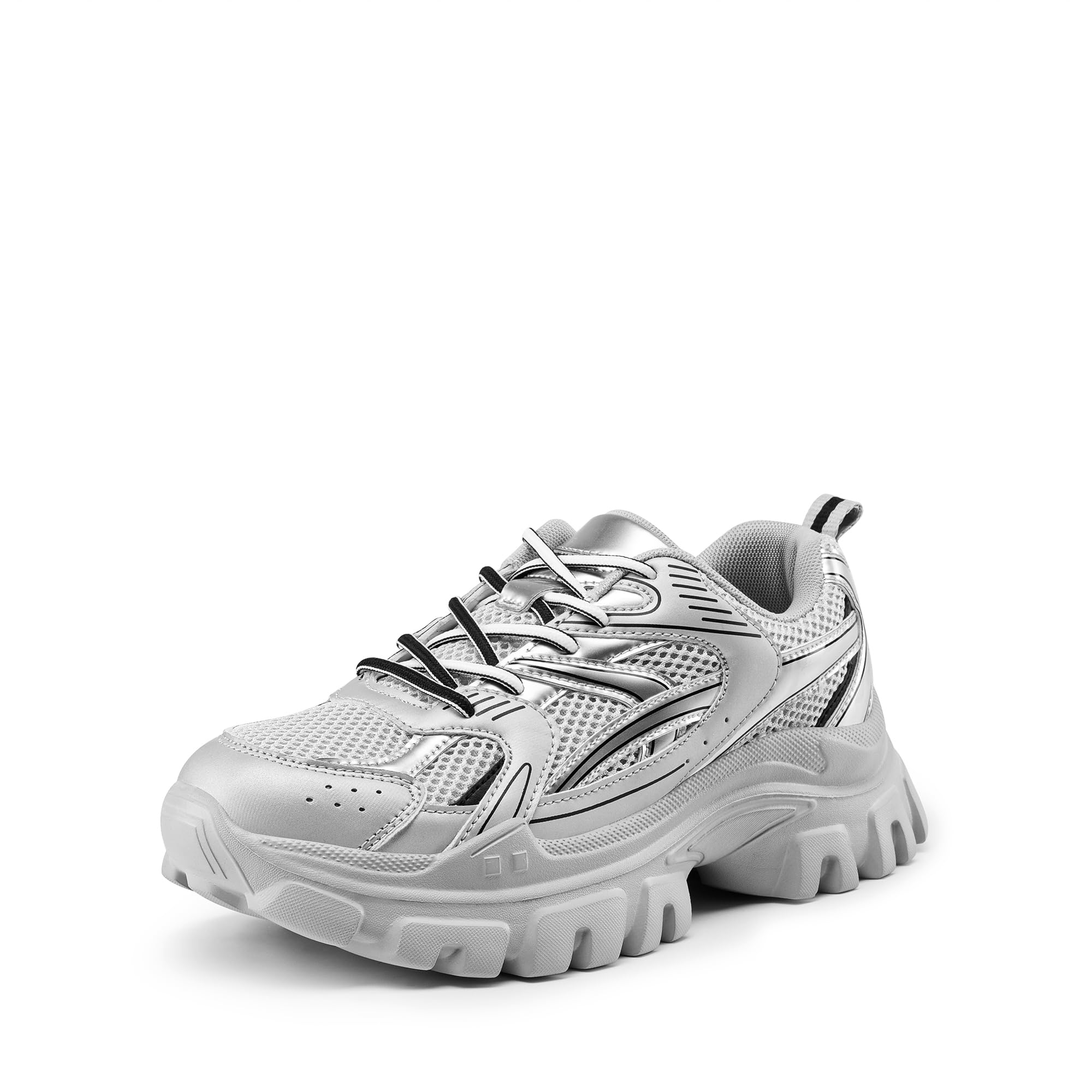 DREAM PAIRS Women's Chunky Platform Sneakers - Y2K Retro Fashion Lace-Up Comfortable Walking Shoes for Women | Casual Outfit, Street Style, Daily Wear
