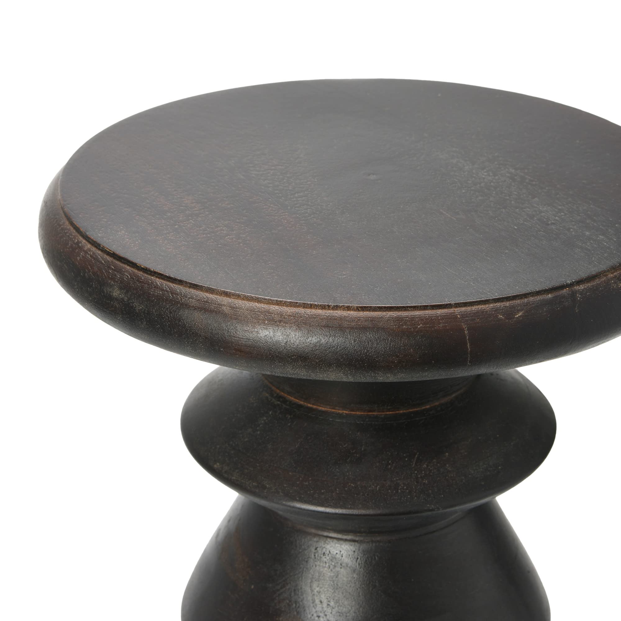 Creative Co-Op The Berns Mid-Century Modern Solid Mango Wood Table - Flat Top End Table, Stool or Nightstand - Perfect for Living Room, Bedroom & Office Decor
