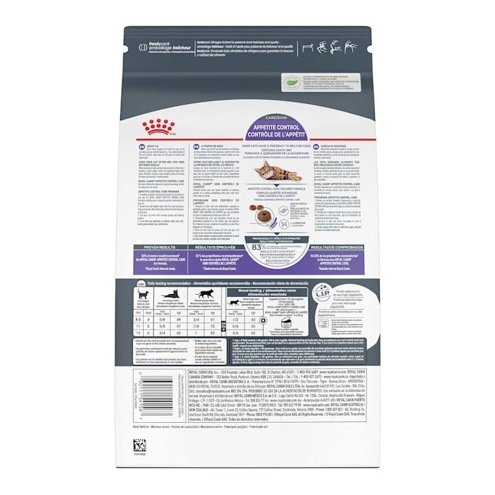 Royal Canin Appetite Control Spayed/Neutered Dry Cat Food for Adult Cats - 6 lb Bag - Weight Management Kibble for Indoor Cats with Reduced Activity