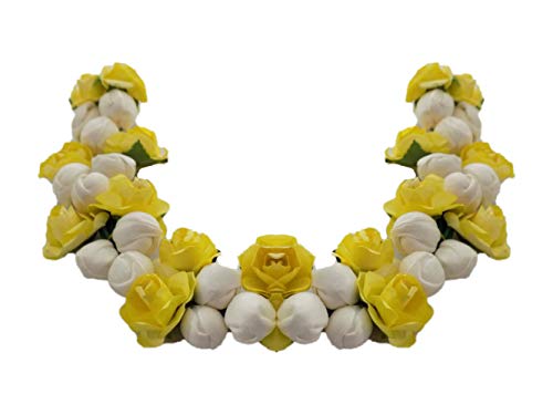 Elegant Morges Women's Gajra Hair Accessory for Weddings & Special Occasions - Multicolor Floral Hair Jewelry for Brides, Dancers & Festival Celebrations