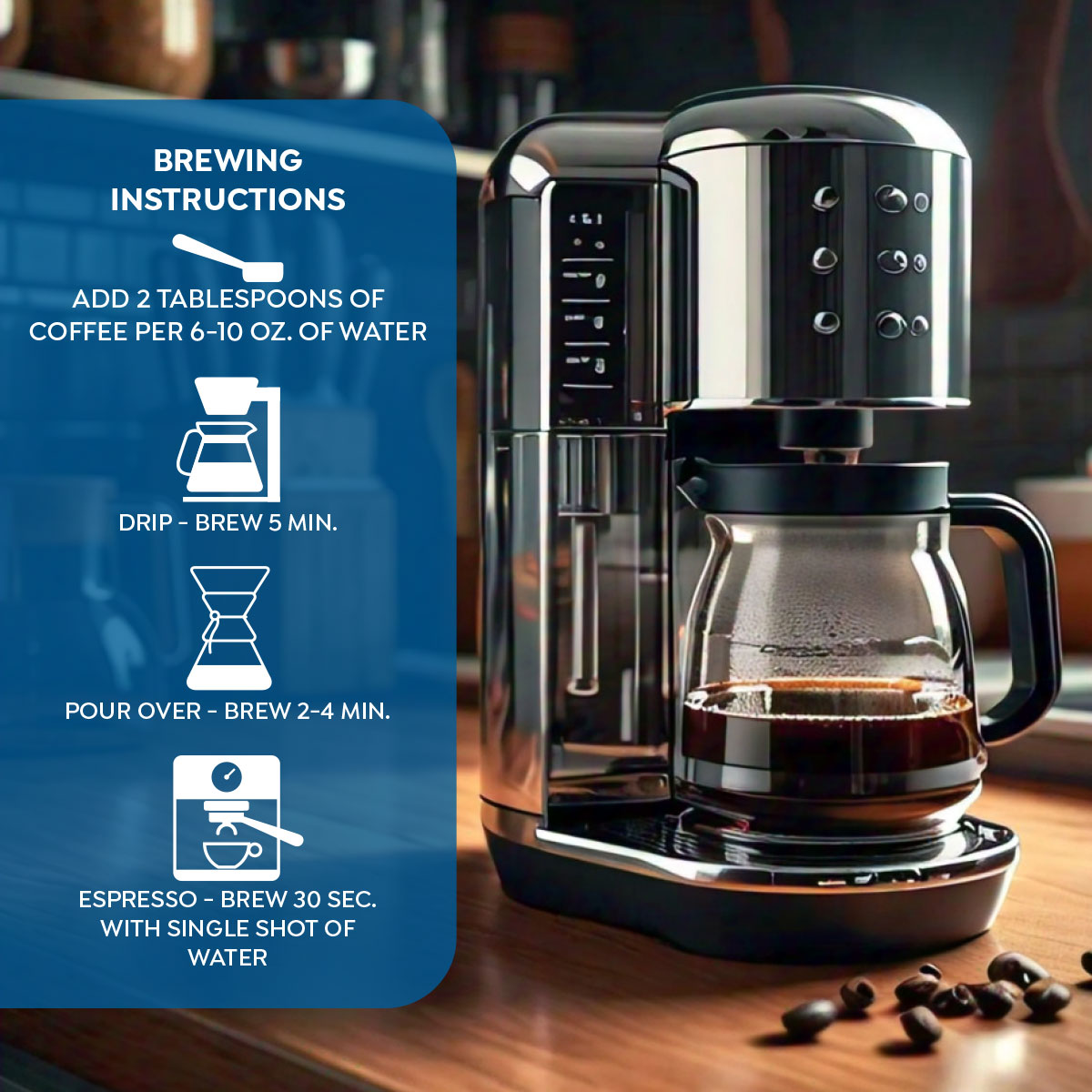 Premium Maud's Blueberry Flavored Ground Coffee - 100% Arabica, Medium Roast, Rich Flavor - Perfect for Morning Brew, Office Break & Gift Giving