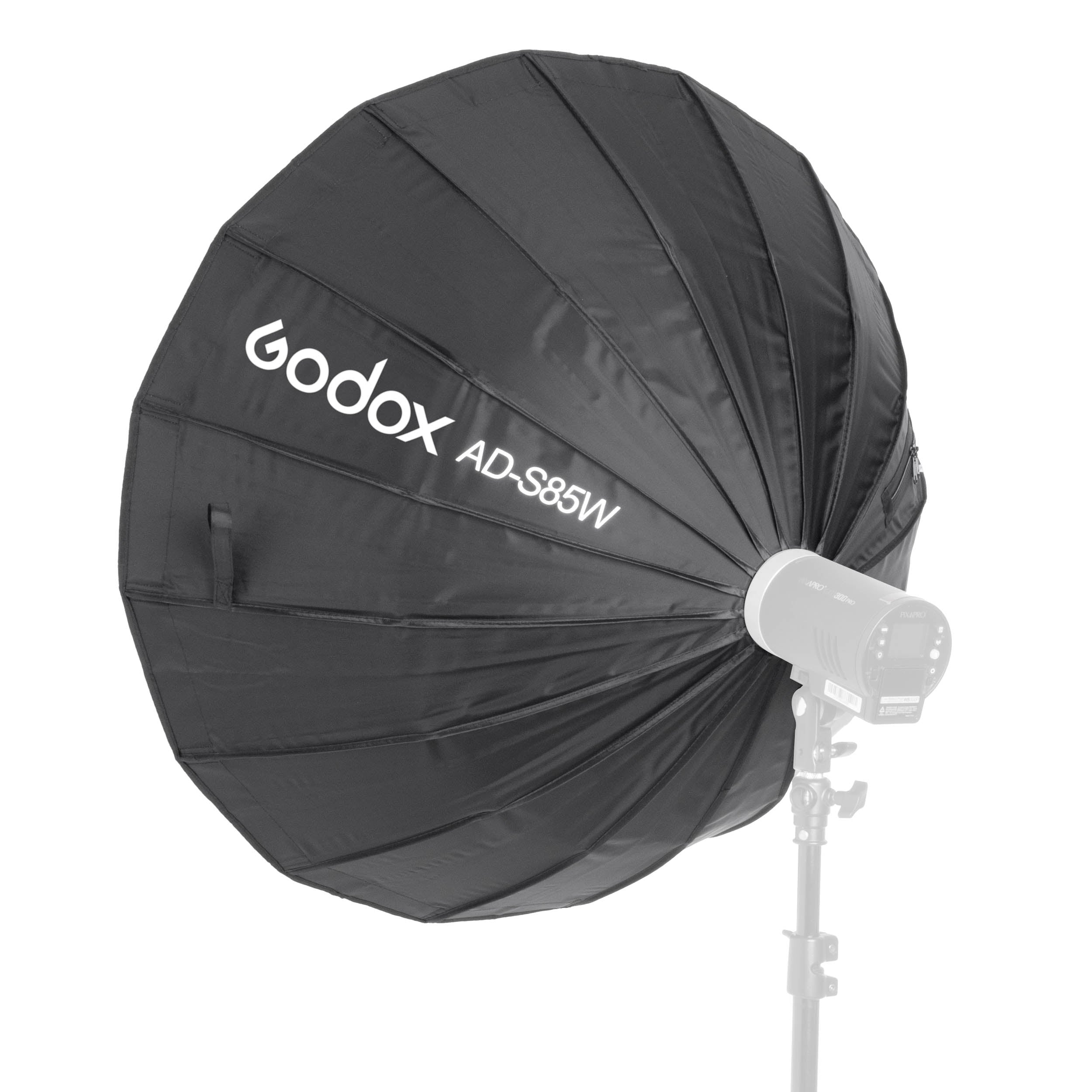 Godox AD S85W 85cm 16-Sided Parabolic Softbox with White Interior - Portable Photography Lighting Modifier for Studio & Outdoor Shoots