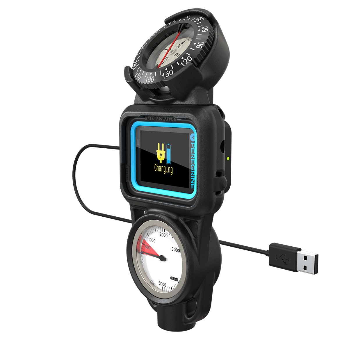 Shearwater Peregrine Dive Computer - Wrist Mounted Scuba Diving Gear for Recreational & Technical Divers - Perfect for Underwater Exploration, Spearfishing & Marine Research