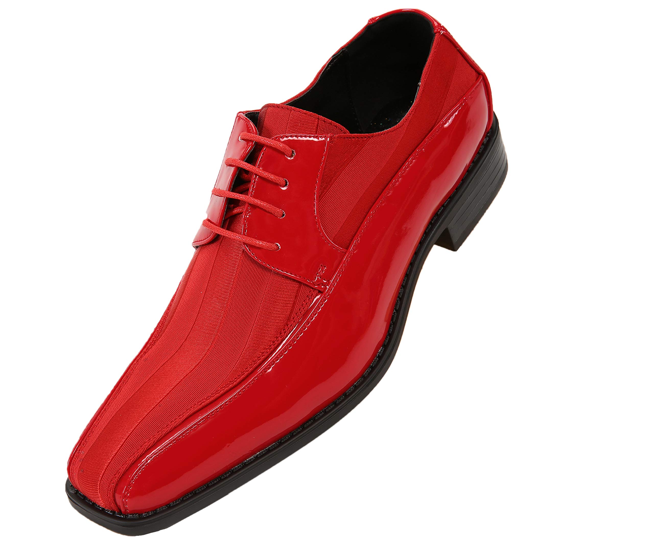 Viotti 179 Men's Oxford Dress Shoes - Classic Casual & Wedding Shoes in Striped Satin & Patent Leather - Perfect for Formal Events, Business Attire & Tuxedo Outfits