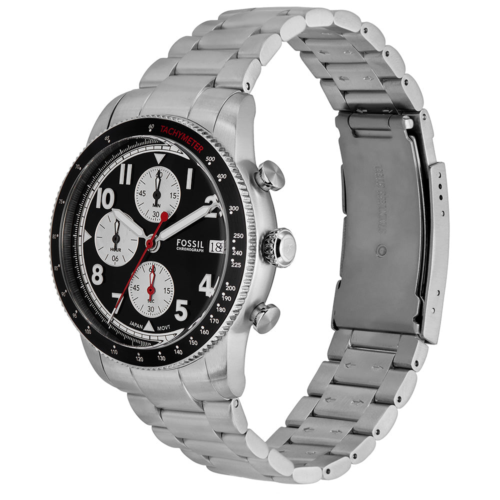 Fossil Sport Tourer FS6045 Chronograph Watch for Men - Waterproof Stainless Steel Casual & Dress Watch - Perfect for Outdoor Activities, Work & Formal Events