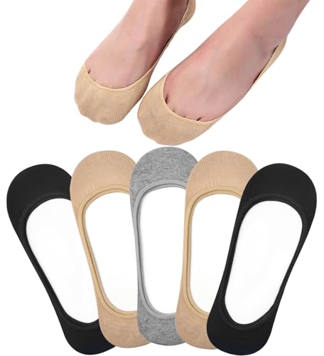 5 Pairs Nude+black+grey