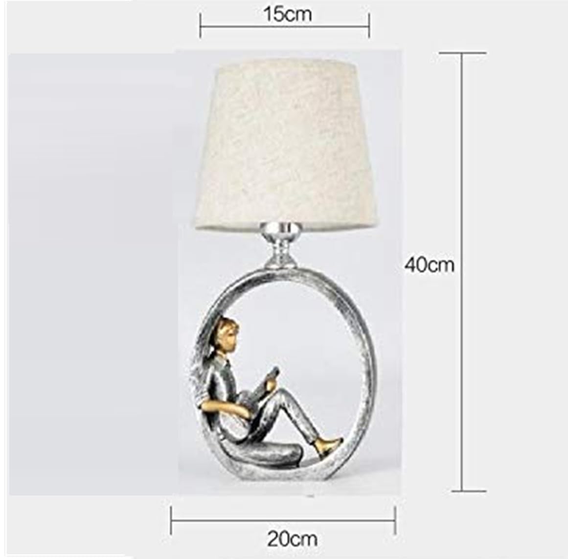 SUPERIORVZND Modern LED Table Lamp with Dimmer - Romantic Reading Light for Kids & Adults - Perfect for Bedroom, Study Room, Living Room & Hotel Decor