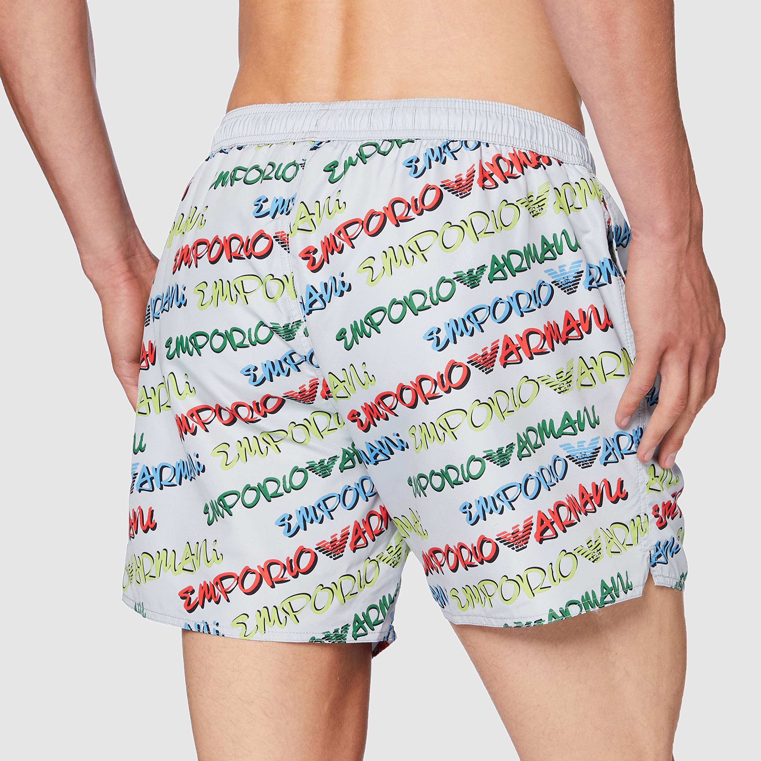 Emporio Armani Men's Swim Trunks - Quick Dry Mid-Length Boxer Shorts for Beach, Pool & Vacation | Comfortable Swimwear with Premium Fabric
