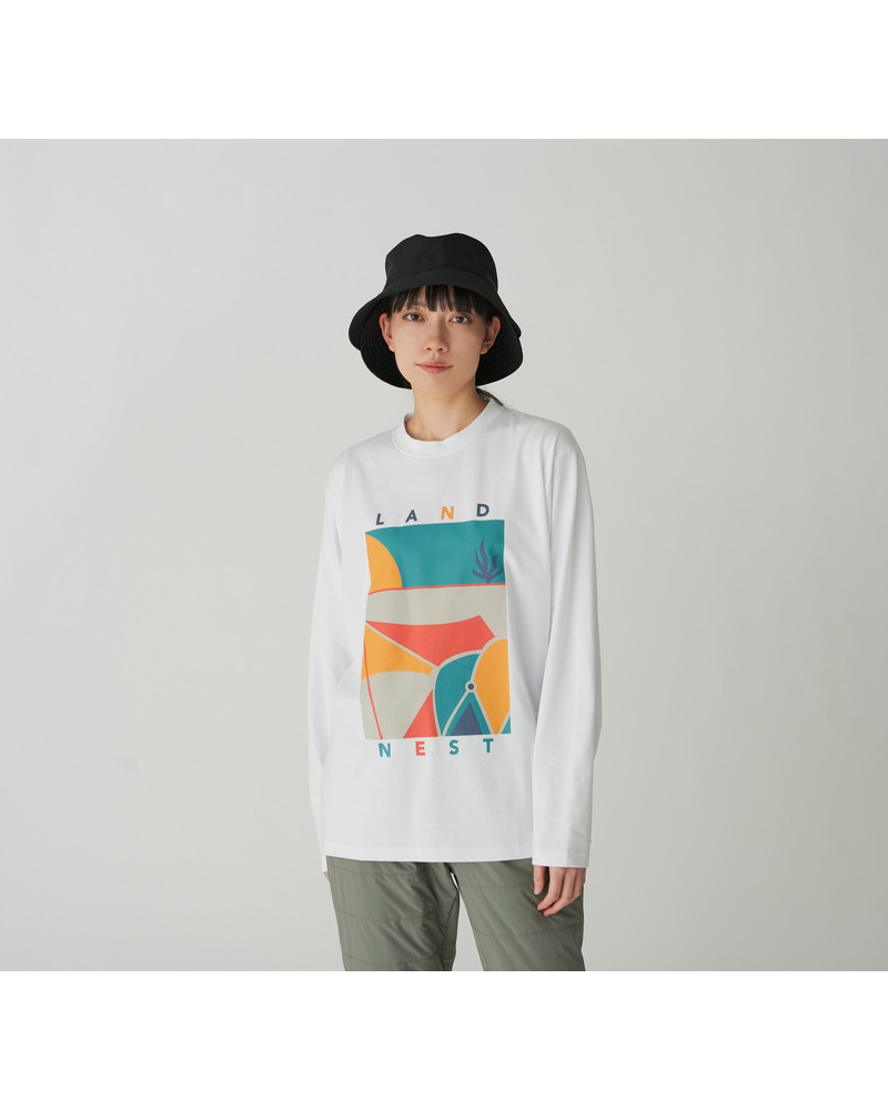 Land Nest Long Sleeve T-Shirt for Men - Comfortable Casual Crew Neck Cotton Tee for Everyday Wear, Outdoor Activities & Layering