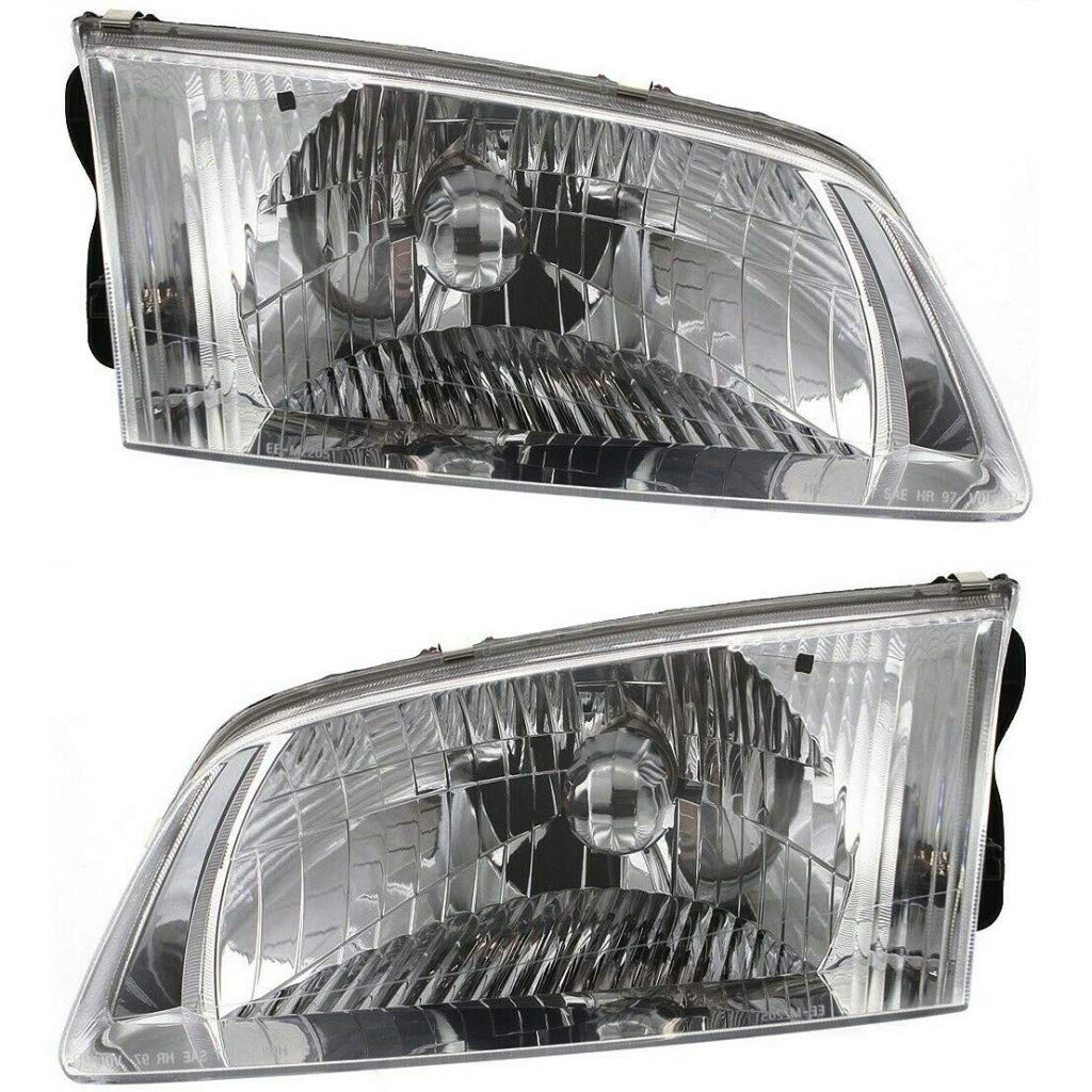 KarParts360: Replacement Headlight Assembly Pair for 2000-2002 Mazda 626 (Driver & Passenger Side) with Bulbs - Compatible with MA2502116 & MA2503116 - Perfect for Night Driving and Vehicle Restoration Projects
