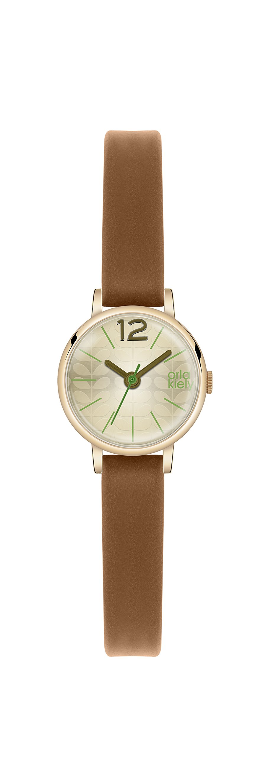 Orla Kiely Women's Classic Analog Quartz Watch with Leather Strap OK2026 - Stylish Timepiece for Work, Casual Wear & Special Occasions